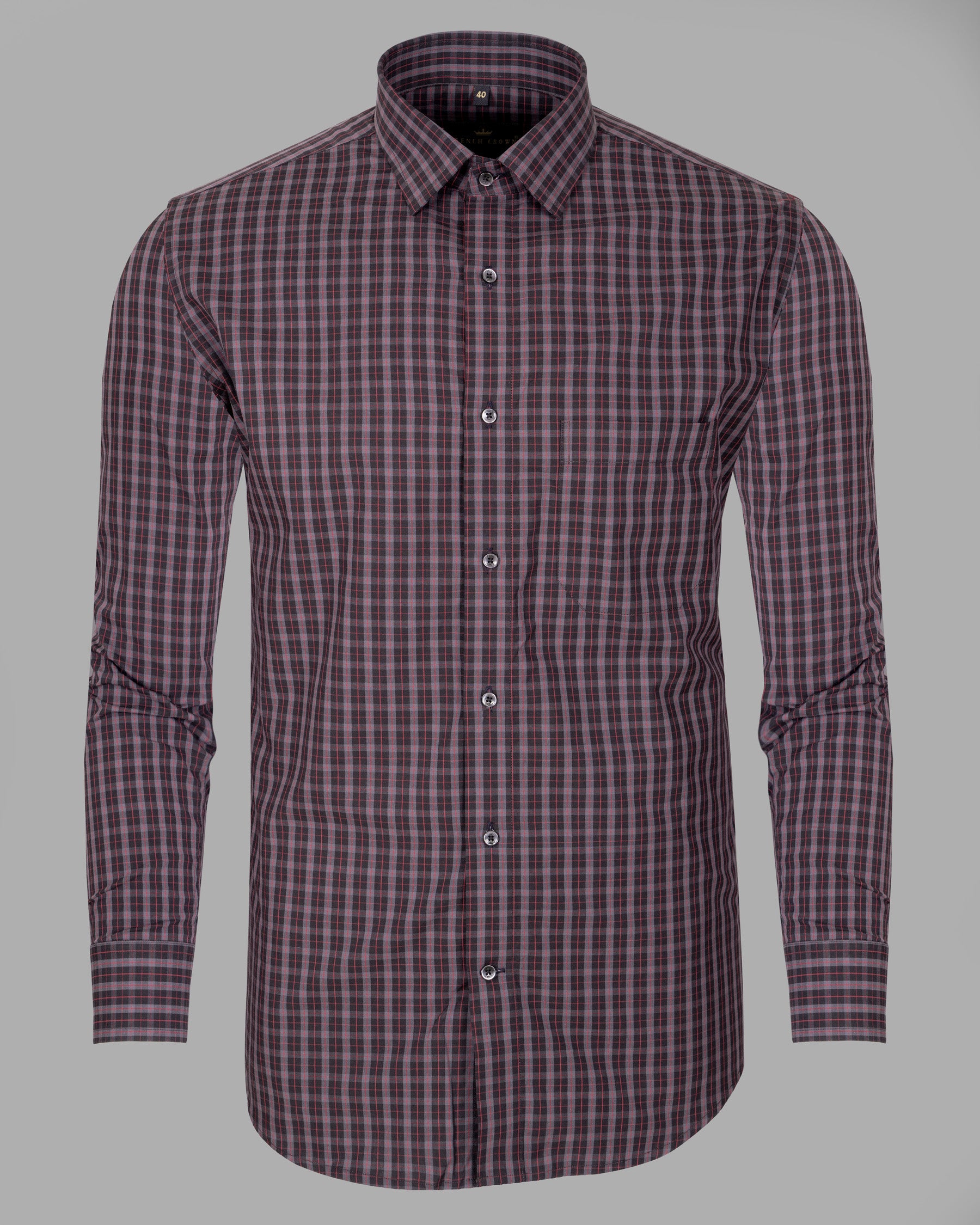 Piano Black with Copper Rust and Scorpion Grey Plaid Premium Cotton Shirt 5292-BLK-38, 5292-BLK-H-38, 5292-BLK-39, 5292-BLK-H-39, 5292-BLK-40, 5292-BLK-H-40, 5292-BLK-42, 5292-BLK-H-42, 5292-BLK-44, 5292-BLK-H-44, 5292-BLK-46, 5292-BLK-H-46, 5292-BLK-48, 5292-BLK-H-48, 5292-BLK-50, 5292-BLK-H-50, 5292-BLK-52, 5292-BLK-H-52