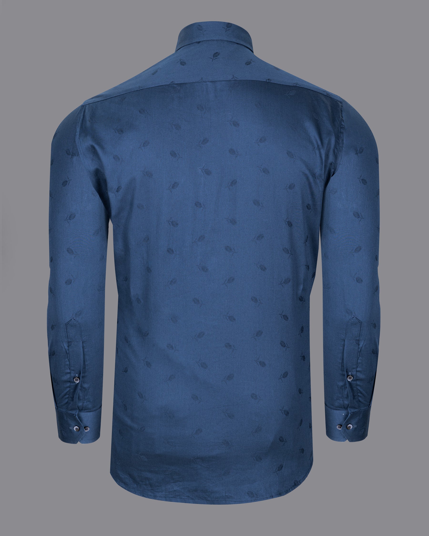 Rhino Blue Leaves Jacquard Textured Premium Giza Cotton Shirt 5309-BLE-38, 5309-BLE-H-38, 5309-BLE-39, 5309-BLE-H-39, 5309-BLE-40, 5309-BLE-H-40, 5309-BLE-42, 5309-BLE-H-42, 5309-BLE-44, 5309-BLE-H-44, 5309-BLE-46, 5309-BLE-H-46, 5309-BLE-48, 5309-BLE-H-48, 5309-BLE-50, 5309-BLE-H-50, 5309-BLE-52, 5309-BLE-H-52