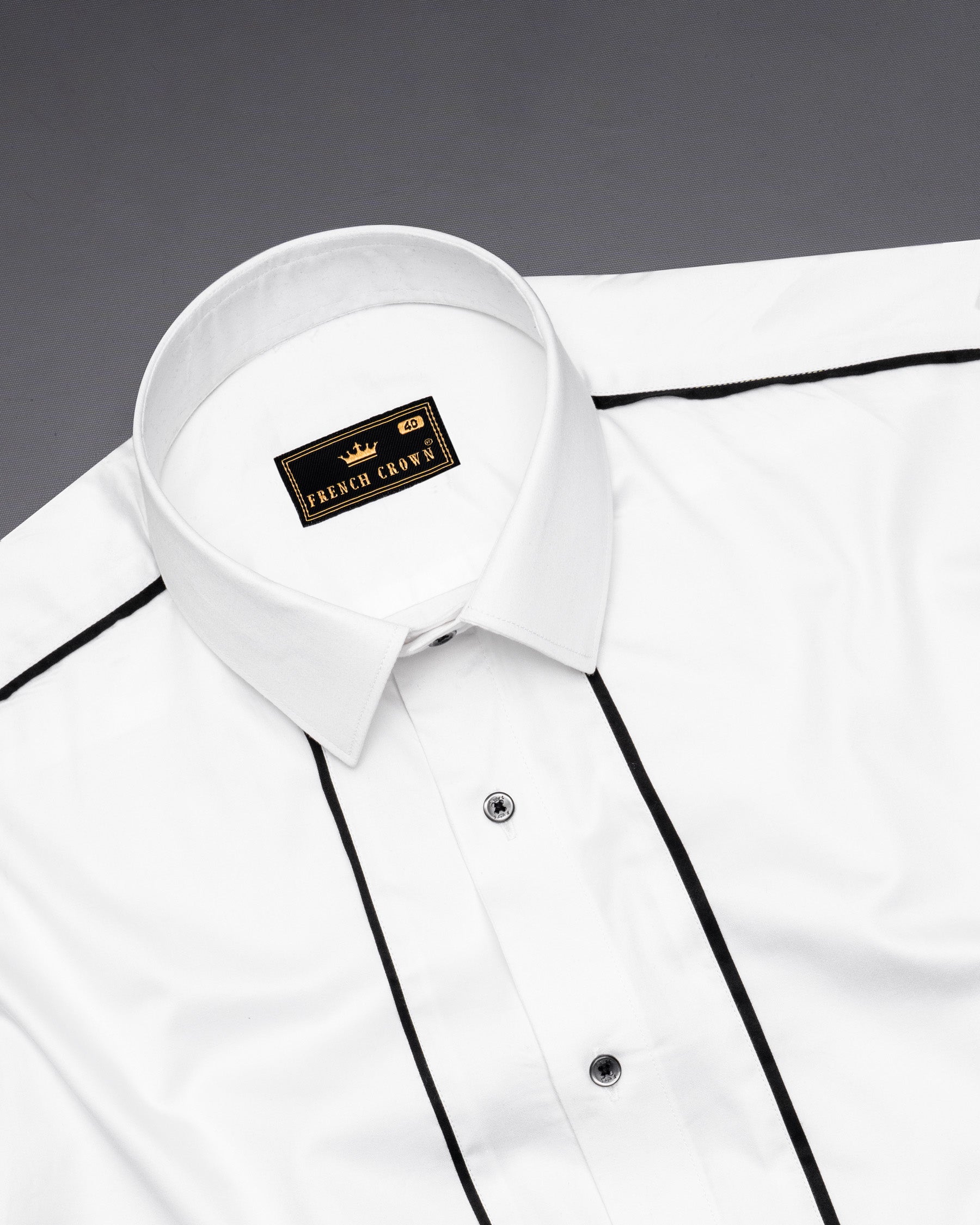 Bright White with Black Subtle Sheen Piping Patterned Premium Cotton Shirt 5317-BLK-P85-38, 5317-BLK-P85-H-38, 5317-BLK-P85-39, 5317-BLK-P85-H-39, 5317-BLK-P85-40, 5317-BLK-P85-H-40, 5317-BLK-P85-42, 5317-BLK-P85-H-42, 5317-BLK-P85-44, 5317-BLK-P85-H-44, 5317-BLK-P85-46, 5317-BLK-P85-H-46, 5317-BLK-P85-48, 5317-BLK-P85-H-48, 5317-BLK-P85-50, 5317-BLK-P85-H-50, 5317-BLK-P85-52, 5317-BLK-P85-H-52