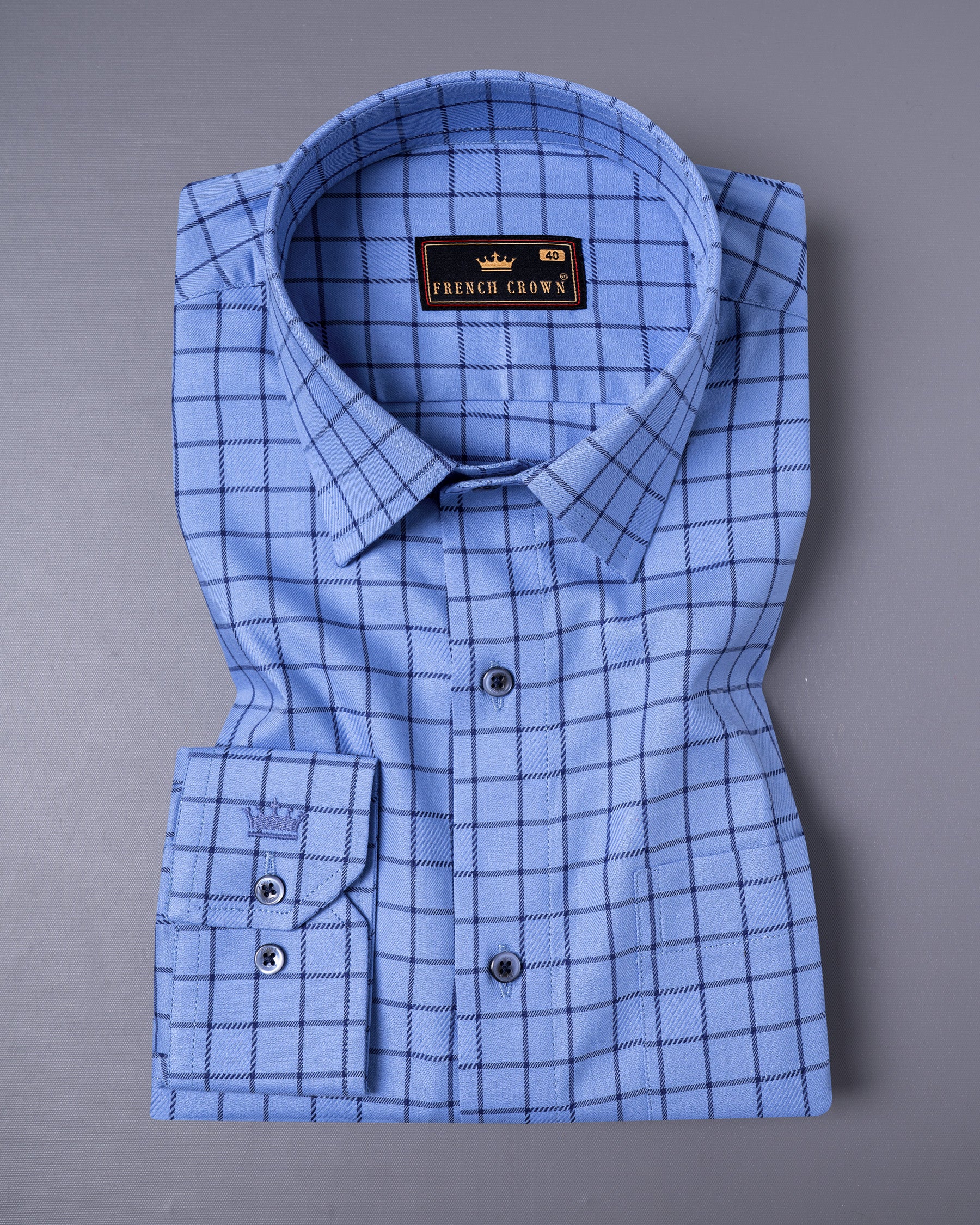 Portage Blue Windowpane Premium Cotton Shirt 5328-BLE-38, 5328-BLE-H-38, 5328-BLE-39, 5328-BLE-H-39, 5328-BLE-40, 5328-BLE-H-40, 5328-BLE-42, 5328-BLE-H-42, 5328-BLE-44, 5328-BLE-H-44, 5328-BLE-46, 5328-BLE-H-46, 5328-BLE-48, 5328-BLE-H-48, 5328-BLE-50, 5328-BLE-H-50, 5328-BLE-52, 5328-BLE-H-52