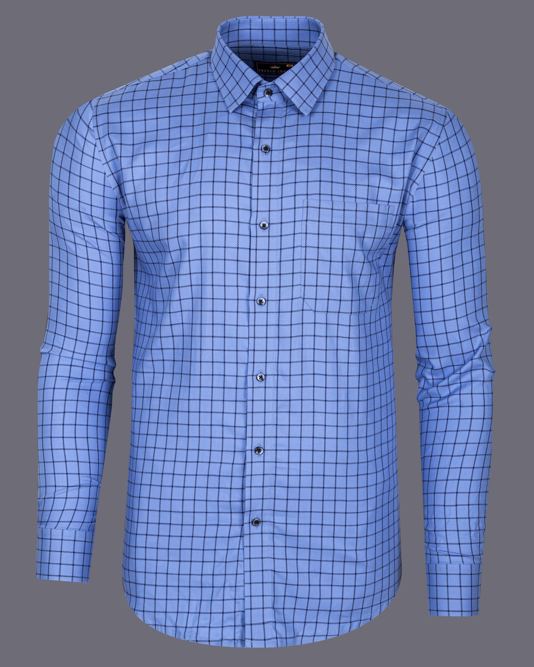 Portage Blue Windowpane Premium Cotton Shirt 5328-BLE-38, 5328-BLE-H-38, 5328-BLE-39, 5328-BLE-H-39, 5328-BLE-40, 5328-BLE-H-40, 5328-BLE-42, 5328-BLE-H-42, 5328-BLE-44, 5328-BLE-H-44, 5328-BLE-46, 5328-BLE-H-46, 5328-BLE-48, 5328-BLE-H-48, 5328-BLE-50, 5328-BLE-H-50, 5328-BLE-52, 5328-BLE-H-52