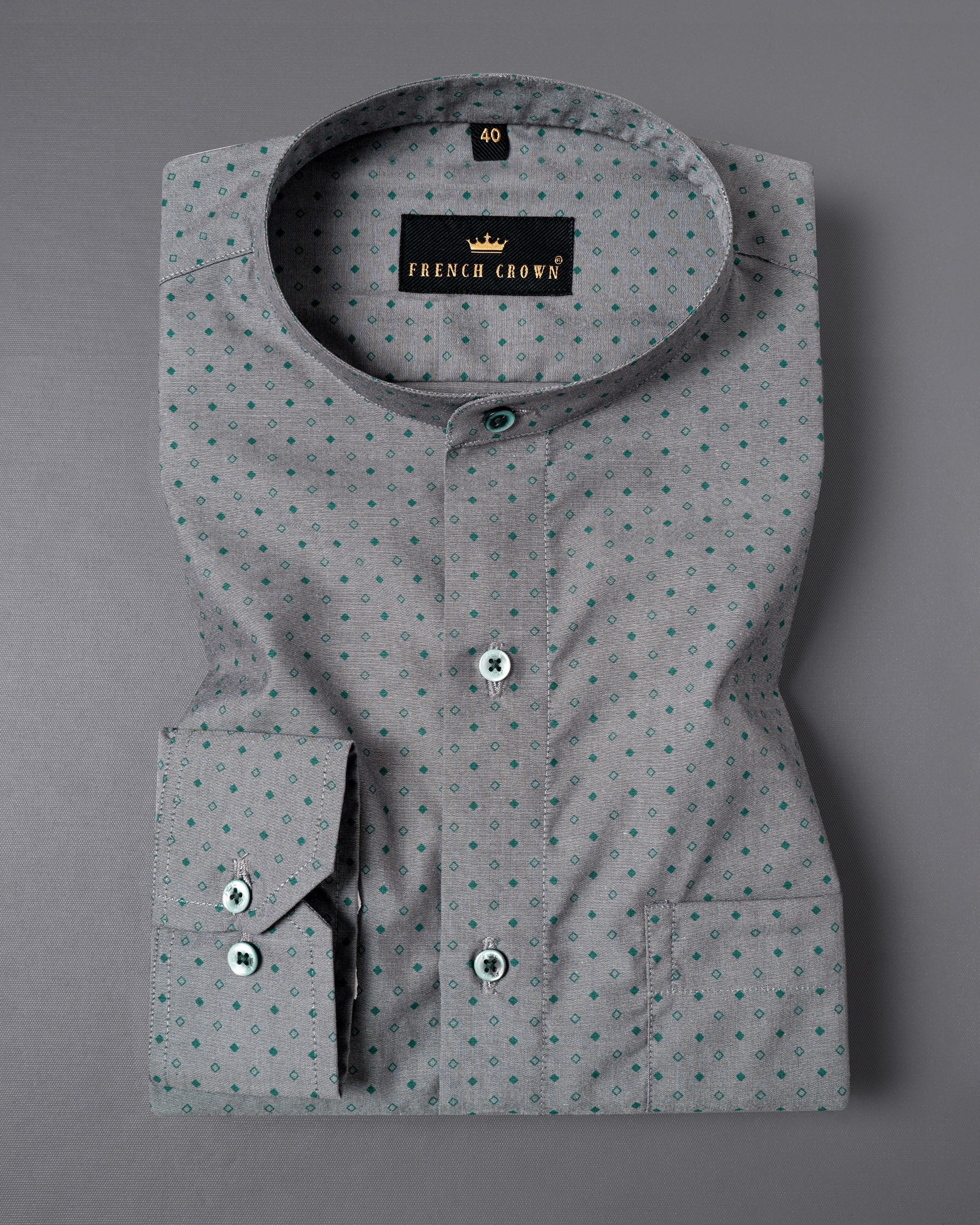 Regent Gray Printed Premium Cotton Shirt 5349-M-GR-38, 5349-M-GR-H-38, 5349-M-GR-39, 5349-M-GR-H-39, 5349-M-GR-40, 5349-M-GR-H-40, 5349-M-GR-42, 5349-M-GR-H-42, 5349-M-GR-44, 5349-M-GR-H-44, 5349-M-GR-46, 5349-M-GR-H-46, 5349-M-GR-48, 5349-M-GR-H-48, 5349-M-GR-50, 5349-M-GR-H-50, 5349-M-GR-52, 5349-M-GR-H-52