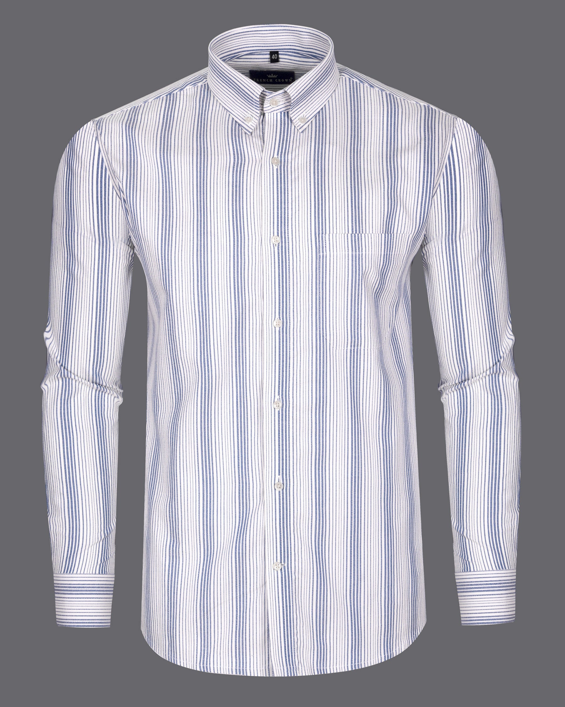 Bright White And San Juan Twill Striped Premium Cotton Shirt 5350-BD-38, 5350-BD-H-38, 5350-BD-39, 5350-BD-H-39, 5350-BD-40, 5350-BD-H-40, 5350-BD-42, 5350-BD-H-42, 5350-BD-44, 5350-BD-H-44, 5350-BD-46, 5350-BD-H-46, 5350-BD-48, 5350-BD-H-48, 5350-BD-50, 5350-BD-H-50, 5350-BD-52, 5350-BD-H-52