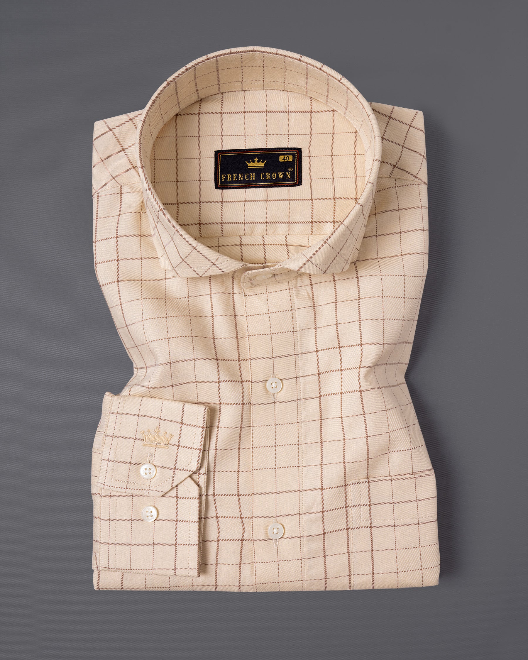 Dessert Sand Brown windowpane Premium Cotton Shirt 5376-CA-38, 5376-CA-H-38, 5376-CA-39, 5376-CA-H-39, 5376-CA-40, 5376-CA-H-40, 5376-CA-42, 5376-CA-H-42, 5376-CA-44, 5376-CA-H-44, 5376-CA-46, 5376-CA-H-46, 5376-CA-48, 5376-CA-H-48, 5376-CA-50, 5376-CA-H-50, 5376-CA-52, 5376-CA-H-52