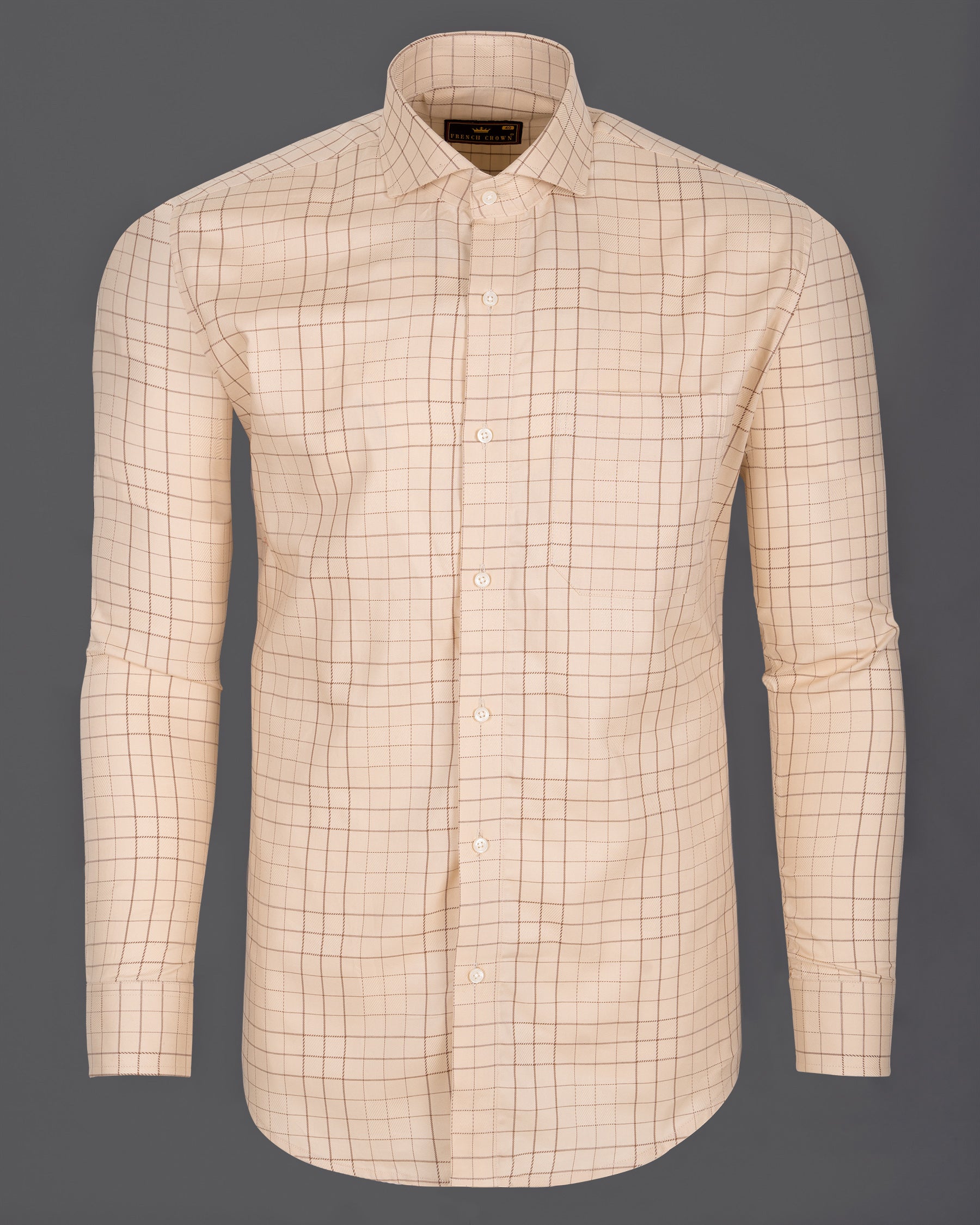 Dessert Sand Brown windowpane Premium Cotton Shirt 5376-CA-38, 5376-CA-H-38, 5376-CA-39, 5376-CA-H-39, 5376-CA-40, 5376-CA-H-40, 5376-CA-42, 5376-CA-H-42, 5376-CA-44, 5376-CA-H-44, 5376-CA-46, 5376-CA-H-46, 5376-CA-48, 5376-CA-H-48, 5376-CA-50, 5376-CA-H-50, 5376-CA-52, 5376-CA-H-52