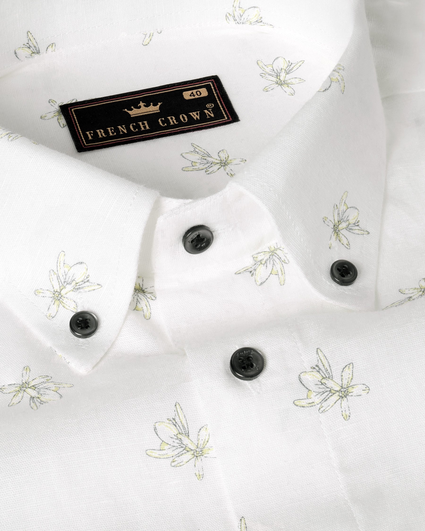 Bright White Floral Luxurious Linen Shirt 5381-BD-BLK-38, 5381-BD-BLK-H-38, 5381-BD-BLK-39, 5381-BD-BLK-H-39, 5381-BD-BLK-40, 5381-BD-BLK-H-40, 5381-BD-BLK-42, 5381-BD-BLK-H-42, 5381-BD-BLK-44, 5381-BD-BLK-H-44, 5381-BD-BLK-46, 5381-BD-BLK-H-46, 5381-BD-BLK-48, 5381-BD-BLK-H-48, 5381-BD-BLK-50, 5381-BD-BLK-H-50, 5381-BD-BLK-52, 5381-BD-BLK-H-52