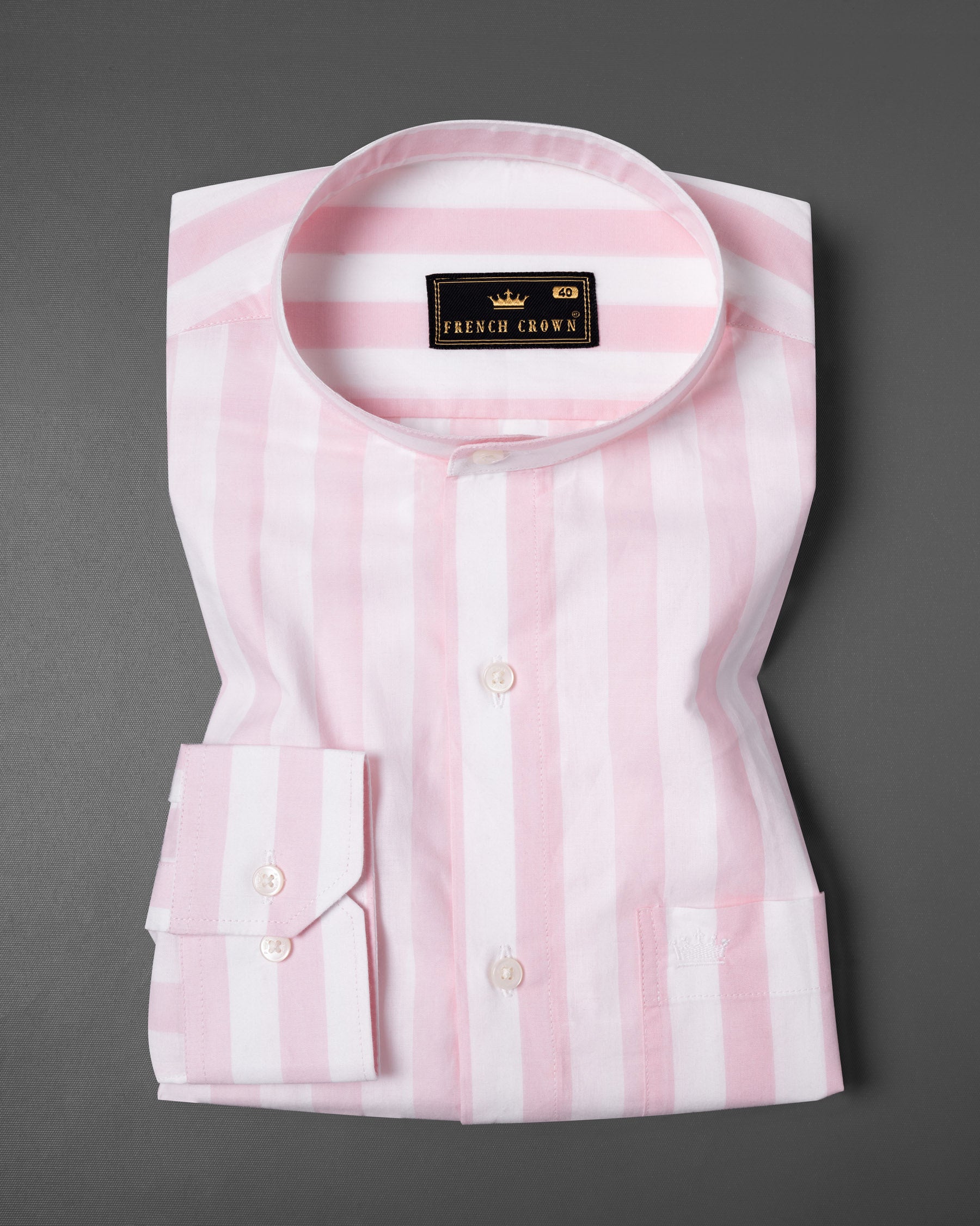 Bright White and Azalea Pink Striped Premium Cotton Shirt 5402-M-38, 5402-M-H-38, 5402-M-39, 5402-M-H-39, 5402-M-40, 5402-M-H-40, 5402-M-42, 5402-M-H-42, 5402-M-44, 5402-M-H-44, 5402-M-46, 5402-M-H-46, 5402-M-48, 5402-M-H-48, 5402-M-50, 5402-M-H-50, 5402-M-52, 5402-M-H-52