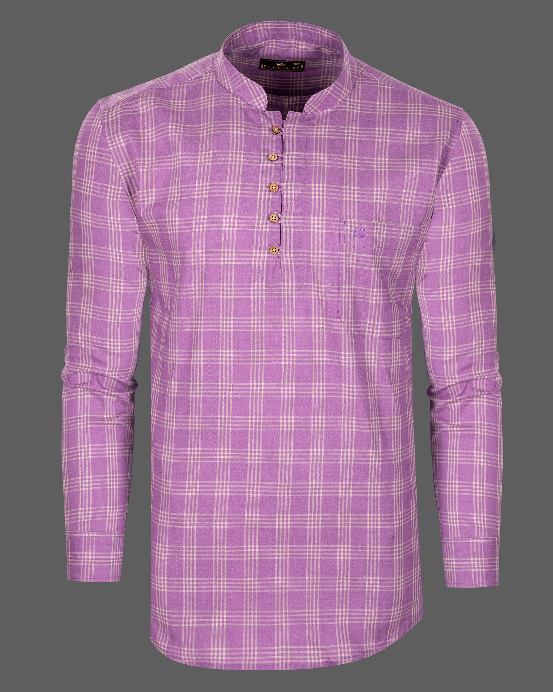 Orchid Plaid Luxurious Linen Kurta Shirt 5410-KS-38, 5410-KS-H-38, 5410-KS-39, 5410-KS-H-39, 5410-KS-40, 5410-KS-H-40, 5410-KS-42, 5410-KS-H-42, 5410-KS-44, 5410-KS-H-44, 5410-KS-46, 5410-KS-H-46, 5410-KS-48, 5410-KS-H-48, 5410-KS-50, 5410-KS-H-50, 5410-KS-52, 5410-KS-H-52