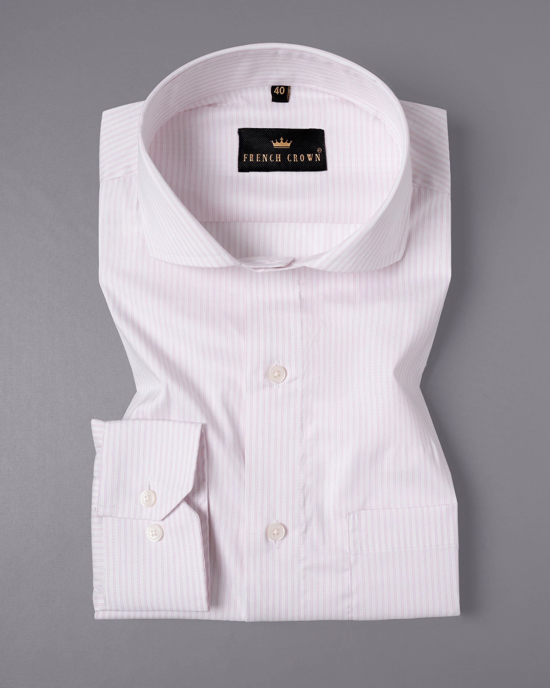 White with Pink Striped Premium Cotton Shirt 5425-CA-38, 5425-CA-H-38, 5425-CA-39, 5425-CA-H-39, 5425-CA-40, 5425-CA-H-40, 5425-CA-42, 5425-CA-H-42, 5425-CA-44, 5425-CA-H-44, 5425-CA-46, 5425-CA-H-46, 5425-CA-48, 5425-CA-H-48, 5425-CA-50, 5425-CA-H-50, 5425-CA-52, 5425-CA-H-52