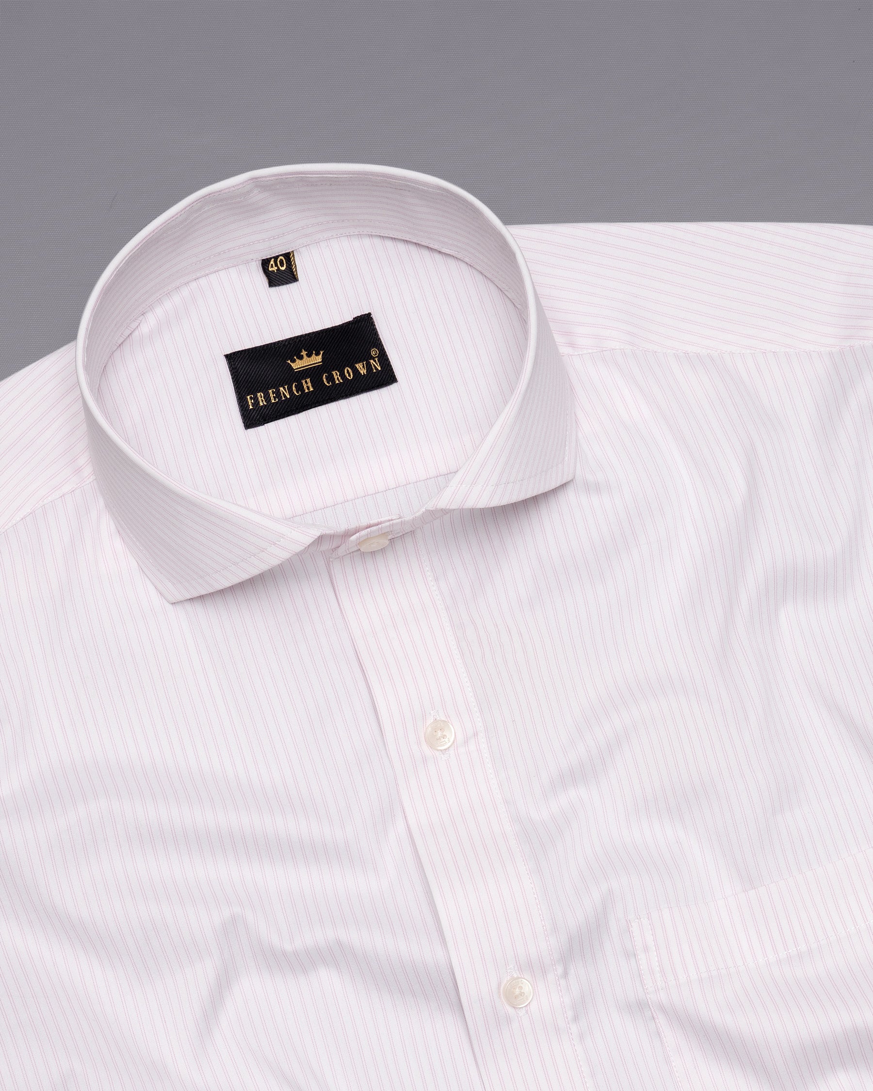 White with Pink Striped Premium Cotton Shirt 5425-CA-38, 5425-CA-H-38, 5425-CA-39, 5425-CA-H-39, 5425-CA-40, 5425-CA-H-40, 5425-CA-42, 5425-CA-H-42, 5425-CA-44, 5425-CA-H-44, 5425-CA-46, 5425-CA-H-46, 5425-CA-48, 5425-CA-H-48, 5425-CA-50, 5425-CA-H-50, 5425-CA-52, 5425-CA-H-52