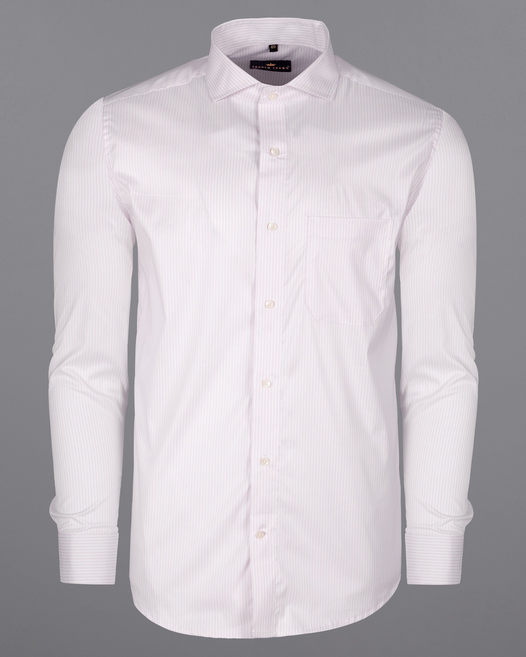 White with Pink Striped Premium Cotton Shirt 5425-CA-38, 5425-CA-H-38, 5425-CA-39, 5425-CA-H-39, 5425-CA-40, 5425-CA-H-40, 5425-CA-42, 5425-CA-H-42, 5425-CA-44, 5425-CA-H-44, 5425-CA-46, 5425-CA-H-46, 5425-CA-48, 5425-CA-H-48, 5425-CA-50, 5425-CA-H-50, 5425-CA-52, 5425-CA-H-52