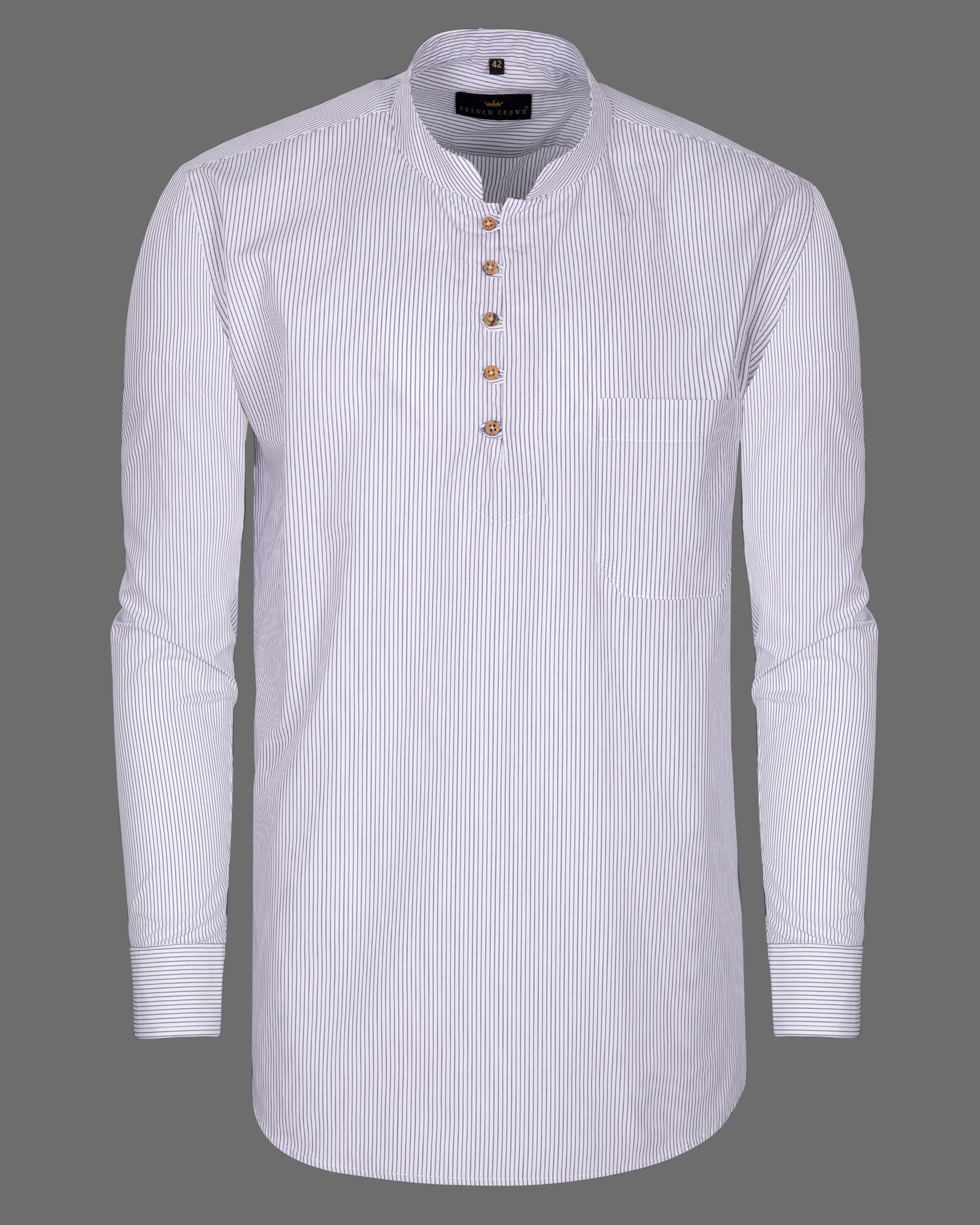 Mischka with Kimberly Blue Striped Premium Cotton Kurta Shirt 5459-KS-38, 5459-KS-H-38, 5459-KS-39, 5459-KS-H-39, 5459-KS-40, 5459-KS-H-40, 5459-KS-42, 5459-KS-H-42, 5459-KS-44, 5459-KS-H-44, 5459-KS-46, 5459-KS-H-46, 5459-KS-48, 5459-KS-H-48, 5459-KS-50, 5459-KS-H-50, 5459-KS-52, 5459-KS-H-52