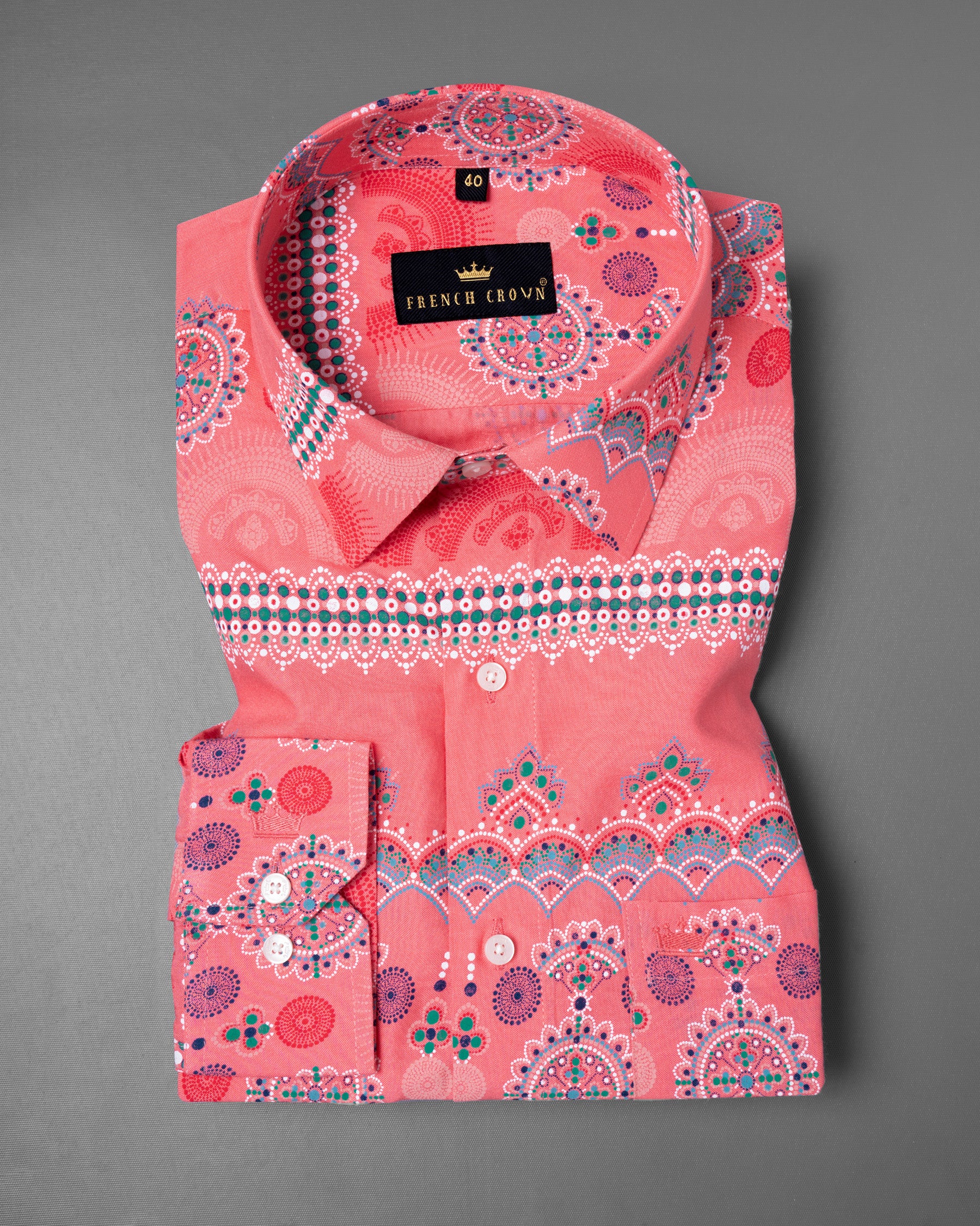 Froly Rangoli Multicolor Printed Premium Tencel Shirt 5473-38, 5473-H-38, 5473-39, 5473-H-39, 5473-40, 5473-H-40, 5473-42, 5473-H-42, 5473-44, 5473-H-44, 5473-46, 5473-H-46, 5473-48, 5473-H-48, 5473-50, 5473-H-50, 5473-52, 5473-H-52