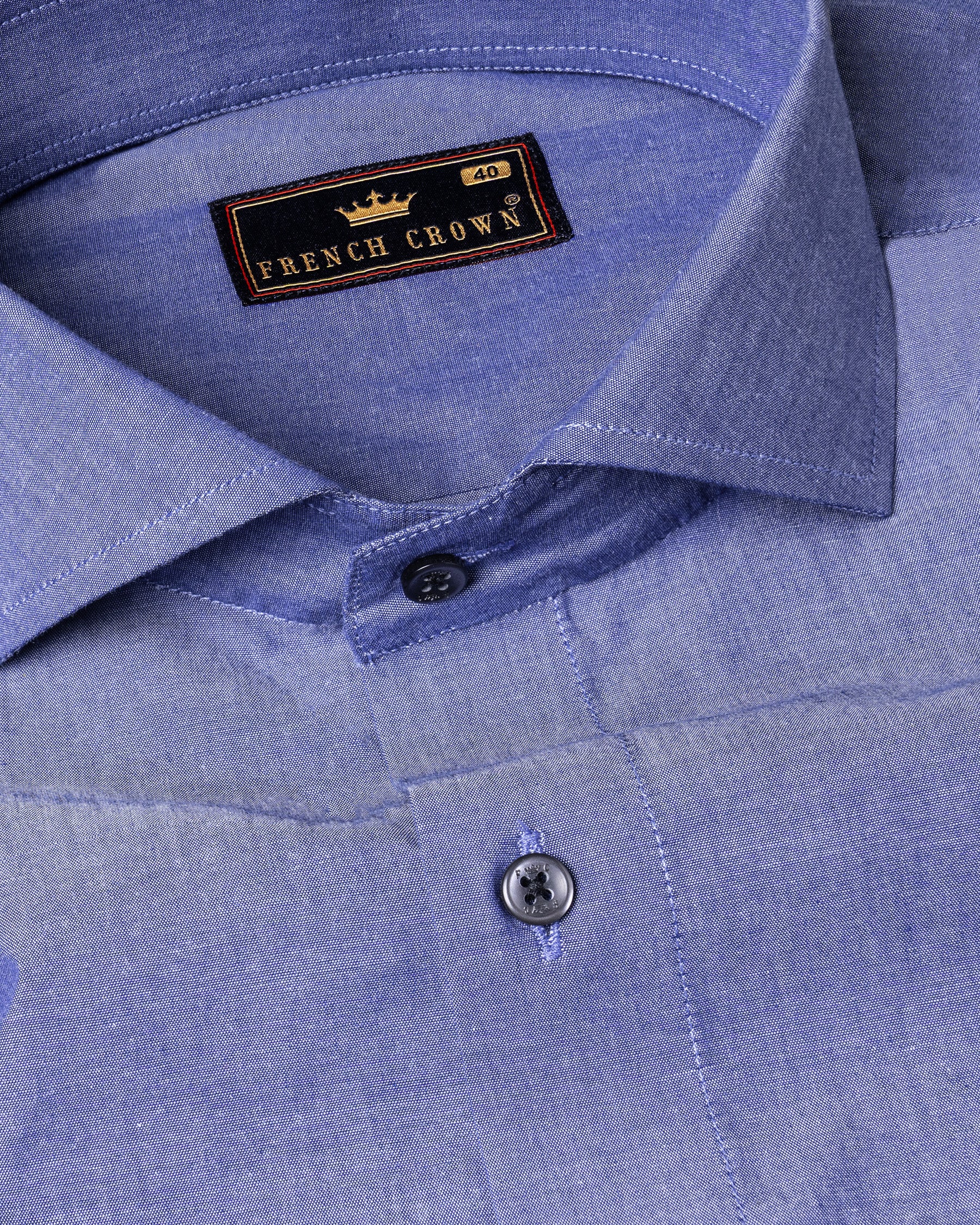 Denim Blue Chambray Premium Cotton Shirt 5494-BLK-38, 5494-BLK-H-38, 5494-BLK-39, 5494-BLK-H-39, 5494-BLK-40, 5494-BLK-H-40, 5494-BLK-42, 5494-BLK-H-42, 5494-BLK-44, 5494-BLK-H-44, 5494-BLK-46, 5494-BLK-H-46, 5494-BLK-48, 5494-BLK-H-48, 5494-BLK-50, 5494-BLK-H-50, 5494-BLK-52, 5494-BLK-H-52