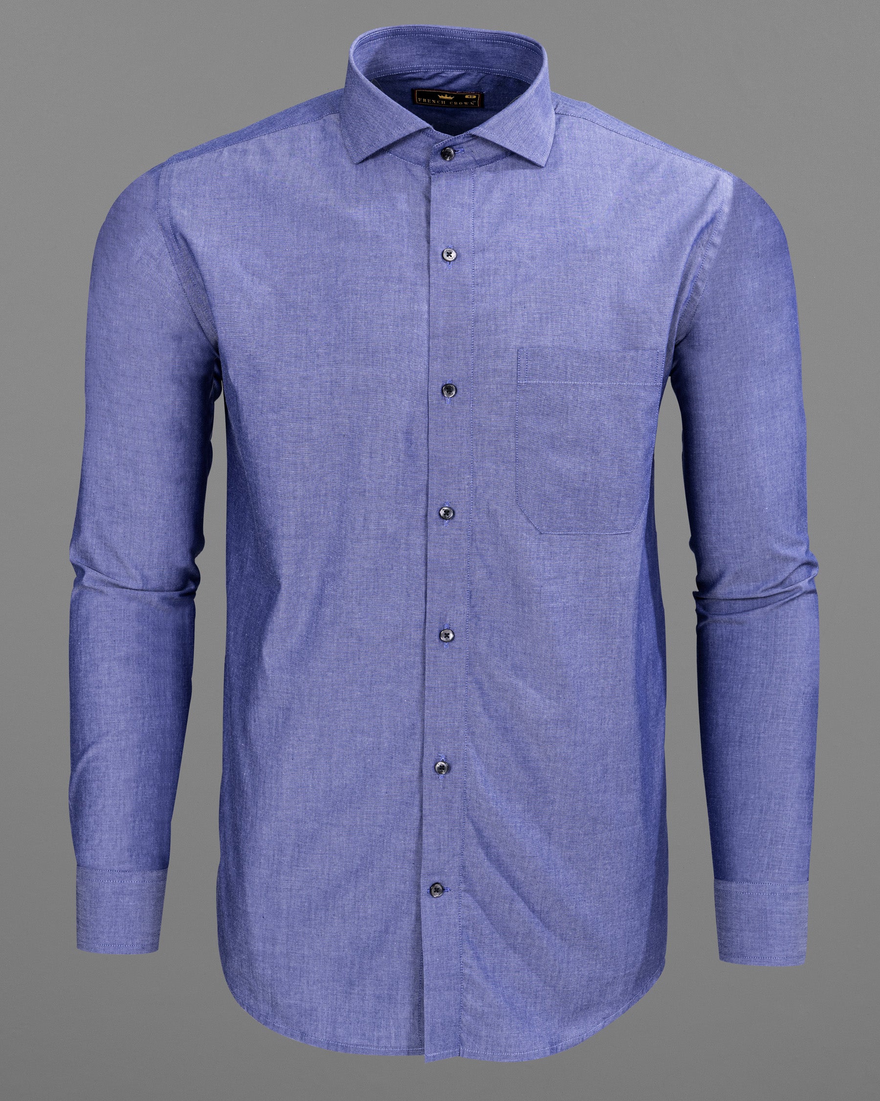 Denim Blue Chambray Premium Cotton Shirt 5494-BLK-38, 5494-BLK-H-38, 5494-BLK-39, 5494-BLK-H-39, 5494-BLK-40, 5494-BLK-H-40, 5494-BLK-42, 5494-BLK-H-42, 5494-BLK-44, 5494-BLK-H-44, 5494-BLK-46, 5494-BLK-H-46, 5494-BLK-48, 5494-BLK-H-48, 5494-BLK-50, 5494-BLK-H-50, 5494-BLK-52, 5494-BLK-H-52