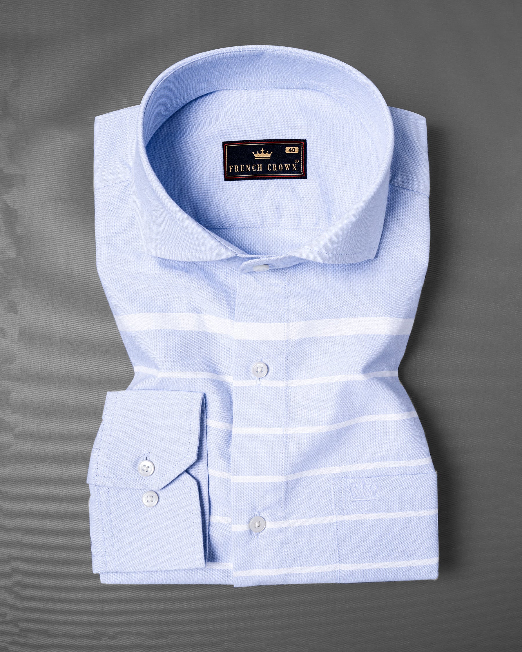 Pale Cornflower Blue and White Striped Royal Oxford Shirt 5507-CA-38, 5507-CA-H-38, 5507-CA-39, 5507-CA-H-39, 5507-CA-40, 5507-CA-H-40, 5507-CA-42, 5507-CA-H-42, 5507-CA-44, 5507-CA-H-44, 5507-CA-46, 5507-CA-H-46, 5507-CA-48, 5507-CA-H-48, 5507-CA-50, 5507-CA-H-50, 5507-CA-52, 5507-CA-H-52