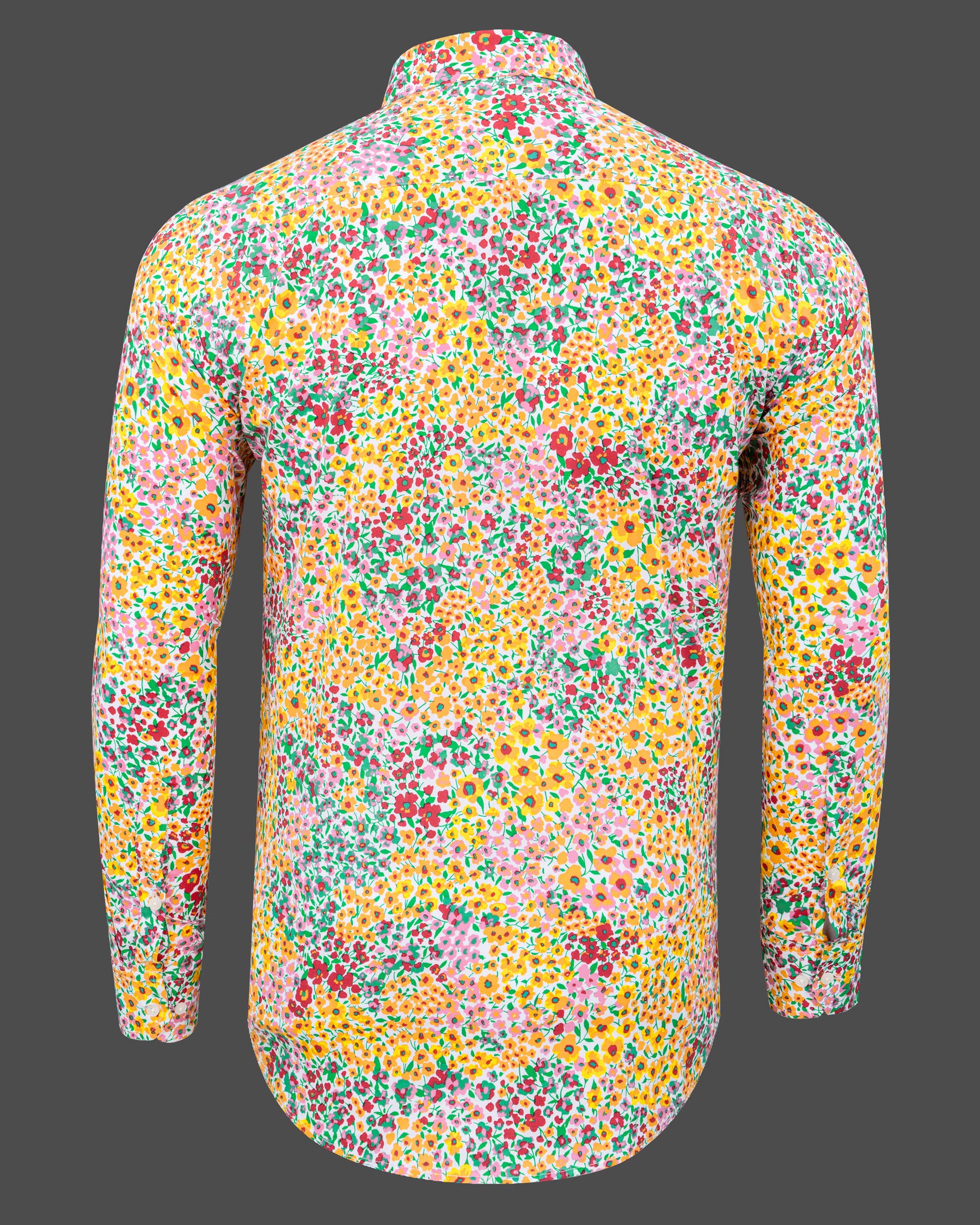 Koromiko with Mustard Floral Printed Royal Oxford Shirt 5513-38, 5513-H-38, 5513-39, 5513-H-39, 5513-40, 5513-H-40, 5513-42, 5513-H-42, 5513-44, 5513-H-44, 5513-46, 5513-H-46, 5513-48, 5513-H-48, 5513-50, 5513-H-50, 5513-52, 5513-H-52