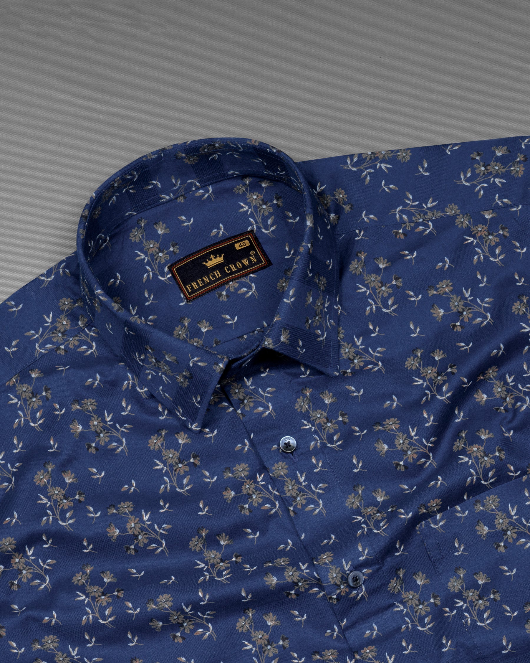 Cello Blue Floral Printed Dobby Textured Premium Giza Cotton Shirt 5541-BLE-38, 5541-BLE-H-38, 5541-BLE-39, 5541-BLE-H-39, 5541-BLE-40, 5541-BLE-H-40, 5541-BLE-42, 5541-BLE-H-42, 5541-BLE-44, 5541-BLE-H-44, 5541-BLE-46, 5541-BLE-H-46, 5541-BLE-48, 5541-BLE-H-48, 5541-BLE-50, 5541-BLE-H-50, 5541-BLE-52, 5541-BLE-H-52