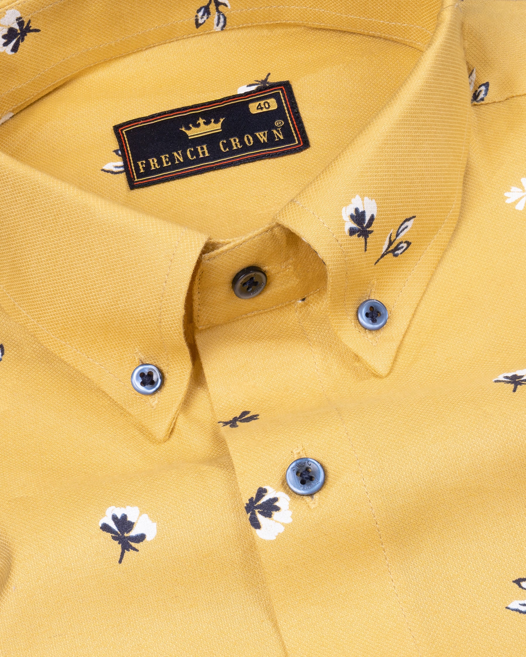 Ronchi Yellow Floral Printed Dobby Textured Premium Giza Cotton Shirt 5550-BD-BLE-38, 5550-BD-BLE-H-38, 5550-BD-BLE-39, 5550-BD-BLE-H-39, 5550-BD-BLE-40, 5550-BD-BLE-H-40, 5550-BD-BLE-42, 5550-BD-BLE-H-42, 5550-BD-BLE-44, 5550-BD-BLE-H-44, 5550-BD-BLE-46, 5550-BD-BLE-H-46, 5550-BD-BLE-48, 5550-BD-BLE-H-48, 5550-BD-BLE-50, 5550-BD-BLE-H-50, 5550-BD-BLE-52, 5550-BD-BLE-H-52