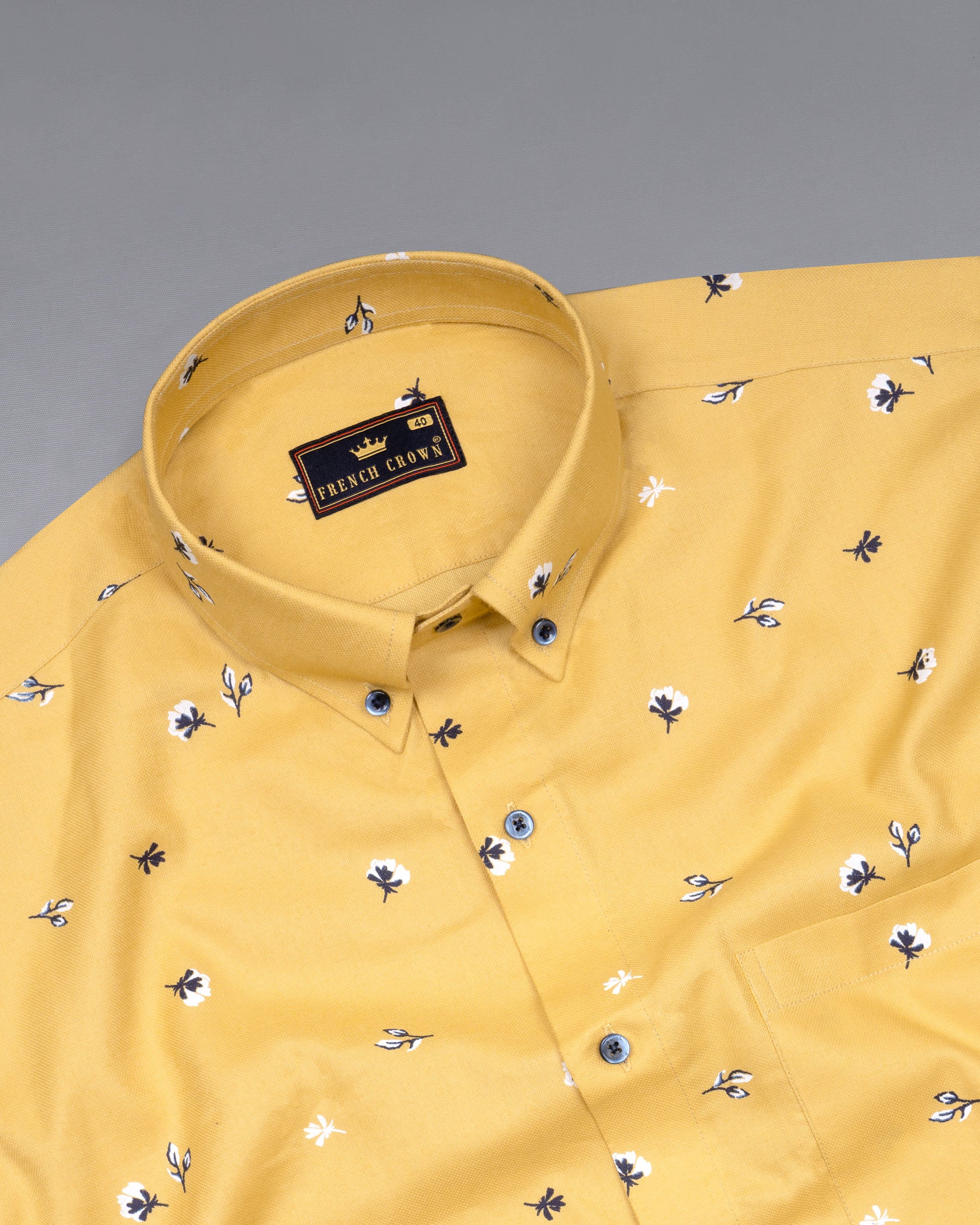 Ronchi Yellow Floral Printed Dobby Textured Premium Giza Cotton Shirt 5550-BD-BLE-38, 5550-BD-BLE-H-38, 5550-BD-BLE-39, 5550-BD-BLE-H-39, 5550-BD-BLE-40, 5550-BD-BLE-H-40, 5550-BD-BLE-42, 5550-BD-BLE-H-42, 5550-BD-BLE-44, 5550-BD-BLE-H-44, 5550-BD-BLE-46, 5550-BD-BLE-H-46, 5550-BD-BLE-48, 5550-BD-BLE-H-48, 5550-BD-BLE-50, 5550-BD-BLE-H-50, 5550-BD-BLE-52, 5550-BD-BLE-H-52