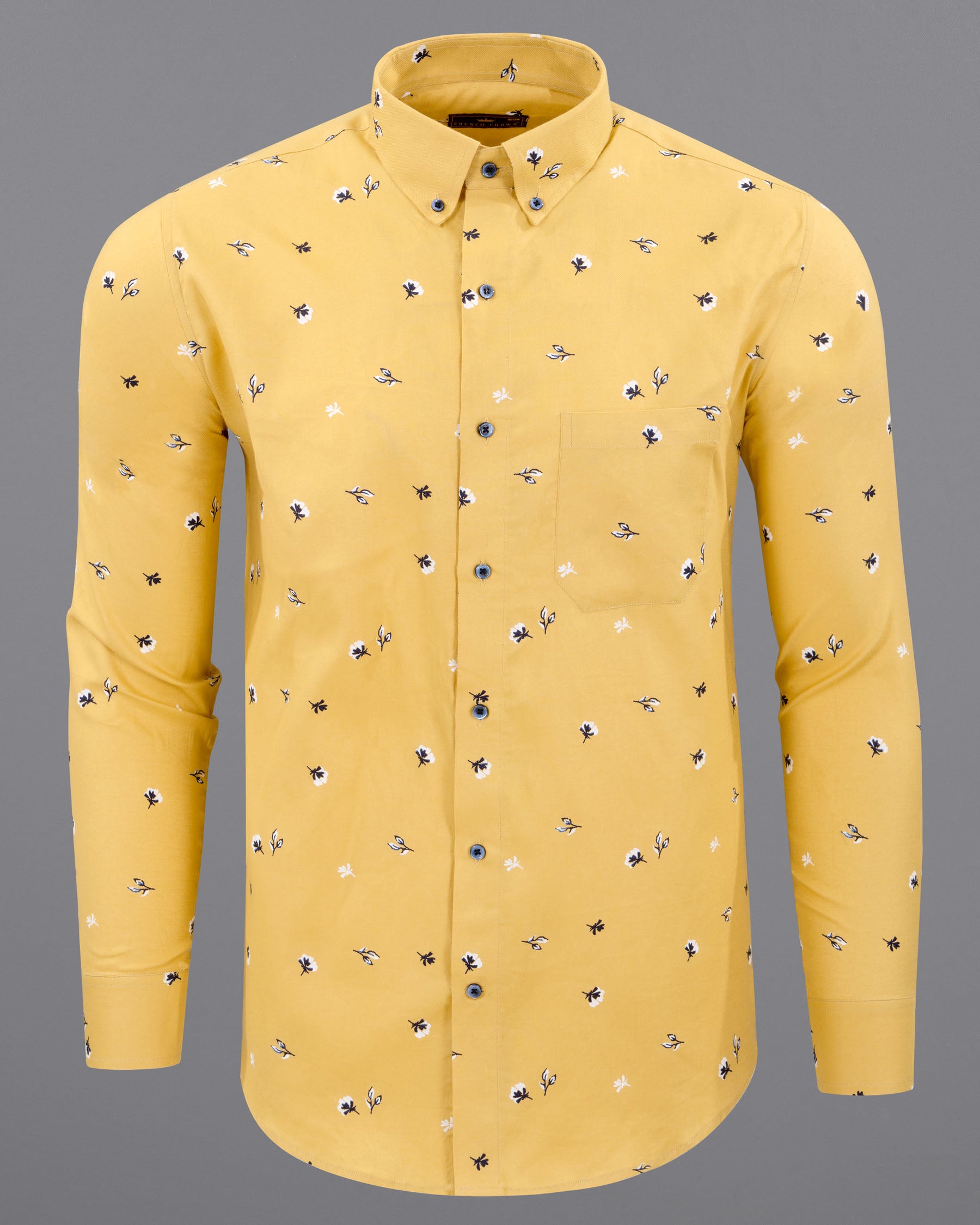 Ronchi Yellow Floral Printed Dobby Textured Premium Giza Cotton Shirt 5550-BD-BLE-38, 5550-BD-BLE-H-38, 5550-BD-BLE-39, 5550-BD-BLE-H-39, 5550-BD-BLE-40, 5550-BD-BLE-H-40, 5550-BD-BLE-42, 5550-BD-BLE-H-42, 5550-BD-BLE-44, 5550-BD-BLE-H-44, 5550-BD-BLE-46, 5550-BD-BLE-H-46, 5550-BD-BLE-48, 5550-BD-BLE-H-48, 5550-BD-BLE-50, 5550-BD-BLE-H-50, 5550-BD-BLE-52, 5550-BD-BLE-H-52