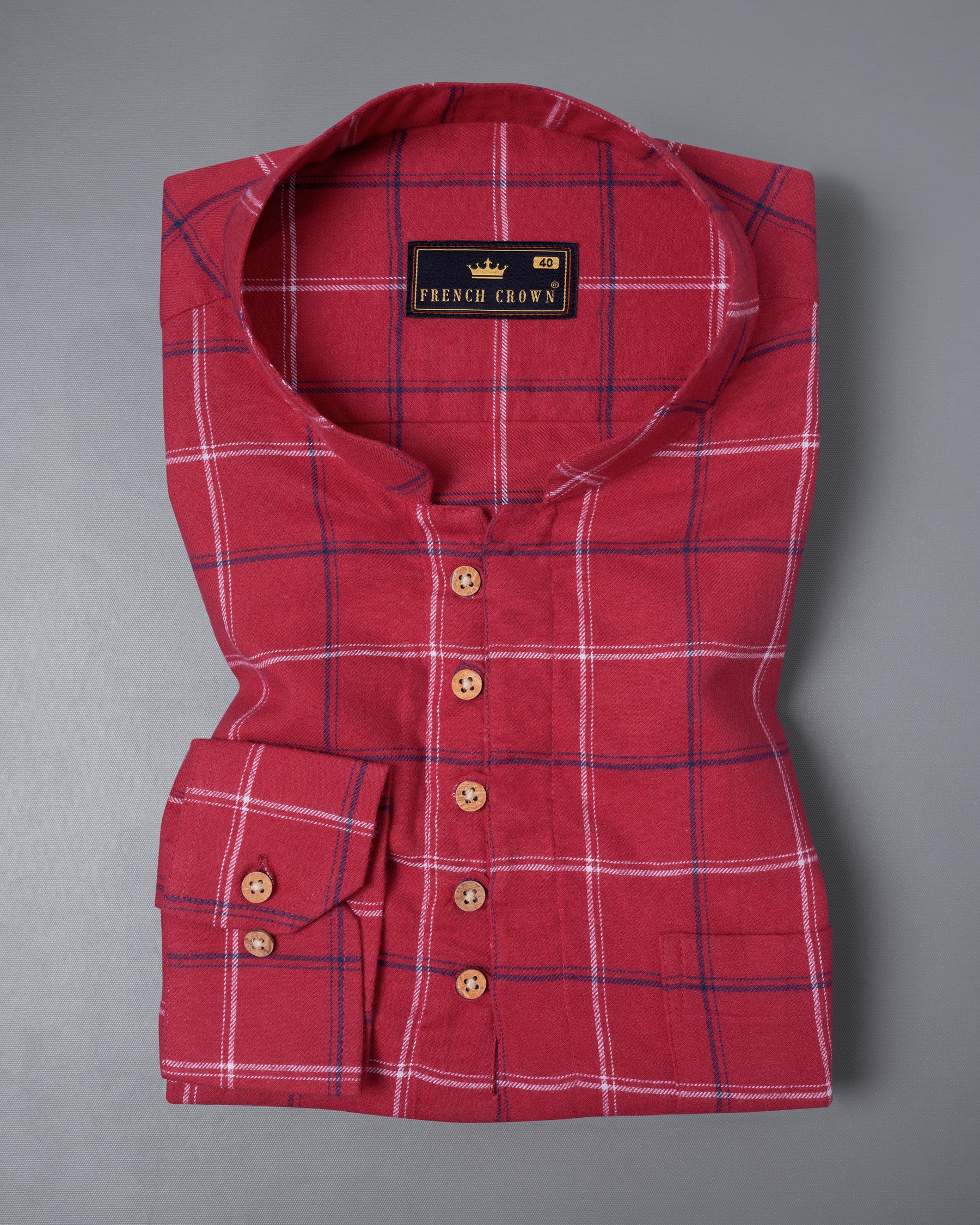 Stiletto Red Twill windowpane Premium Cotton Kurta Shirt 5560-KS-38, 5560-KS-H-38, 5560-KS-39, 5560-KS-H-39, 5560-KS-40, 5560-KS-H-40, 5560-KS-42, 5560-KS-H-42, 5560-KS-44, 5560-KS-H-44, 5560-KS-46, 5560-KS-H-46, 5560-KS-48, 5560-KS-H-48, 5560-KS-50, 5560-KS-H-50, 5560-KS-52, 5560-KS-H-52