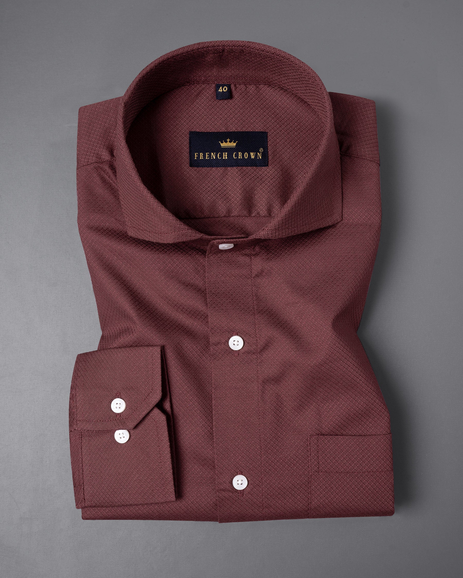 Buccaneer Burgundy Dobby Textured Premium Giza Cotton Shirt 5583-CA-38, 5583-CA-H-38, 5583-CA-39, 5583-CA-H-39, 5583-CA-40, 5583-CA-H-40, 5583-CA-42, 5583-CA-H-42, 5583-CA-44, 5583-CA-H-44, 5583-CA-46, 5583-CA-H-46, 5583-CA-48, 5583-CA-H-48, 5583-CA-50, 5583-CA-H-50, 5583-CA-52, 5583-CA-H-52