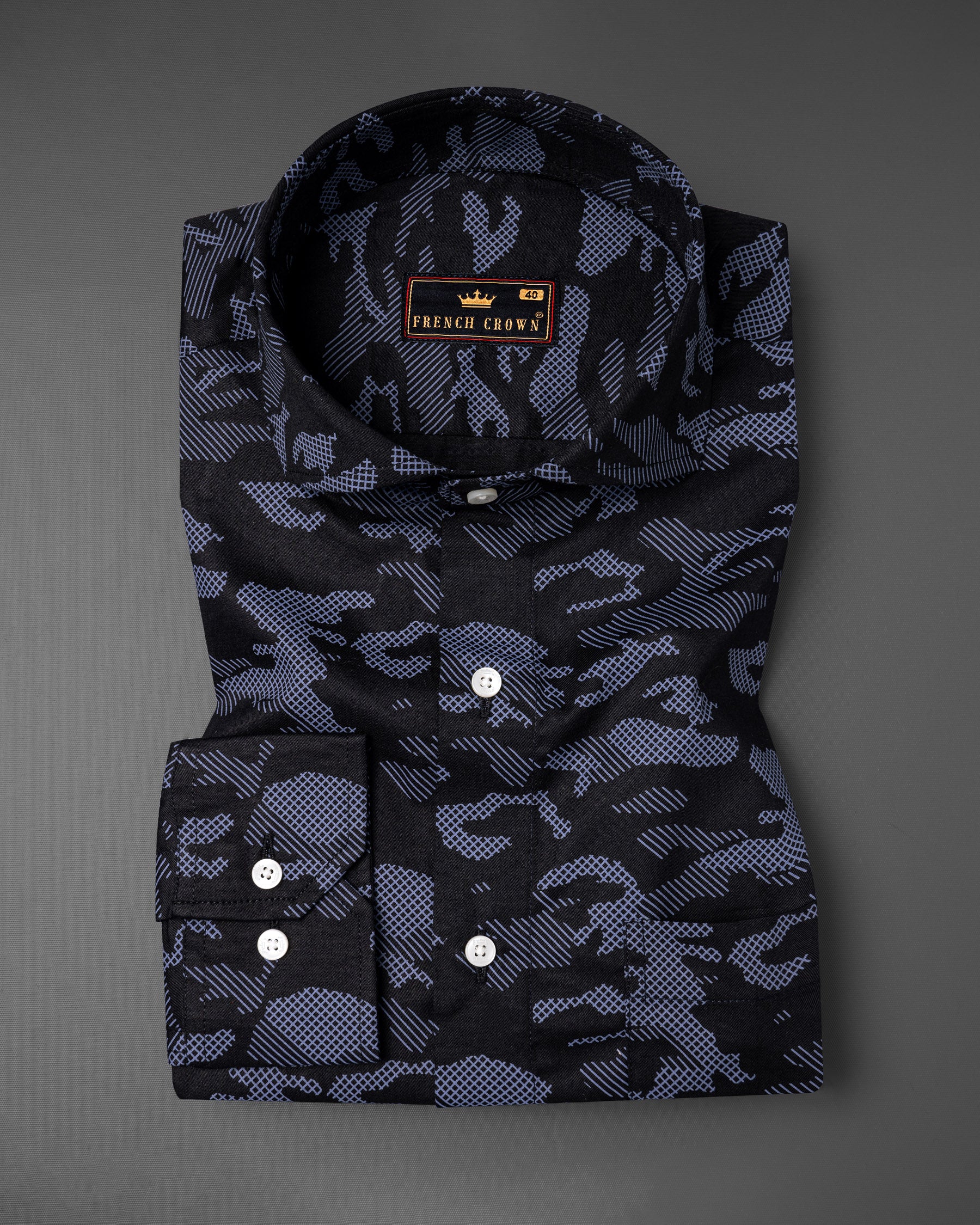 Black Russian Camo Printed Premium Cotton Shirt 5594-CA-38, 5594-CA-H-38, 5594-CA-39, 5594-CA-H-39, 5594-CA-40, 5594-CA-H-40, 5594-CA-42, 5594-CA-H-42, 5594-CA-44, 5594-CA-H-44, 5594-CA-46, 5594-CA-H-46, 5594-CA-48, 5594-CA-H-48, 5594-CA-50, 5594-CA-H-50, 5594-CA-52, 5594-CA-H-52