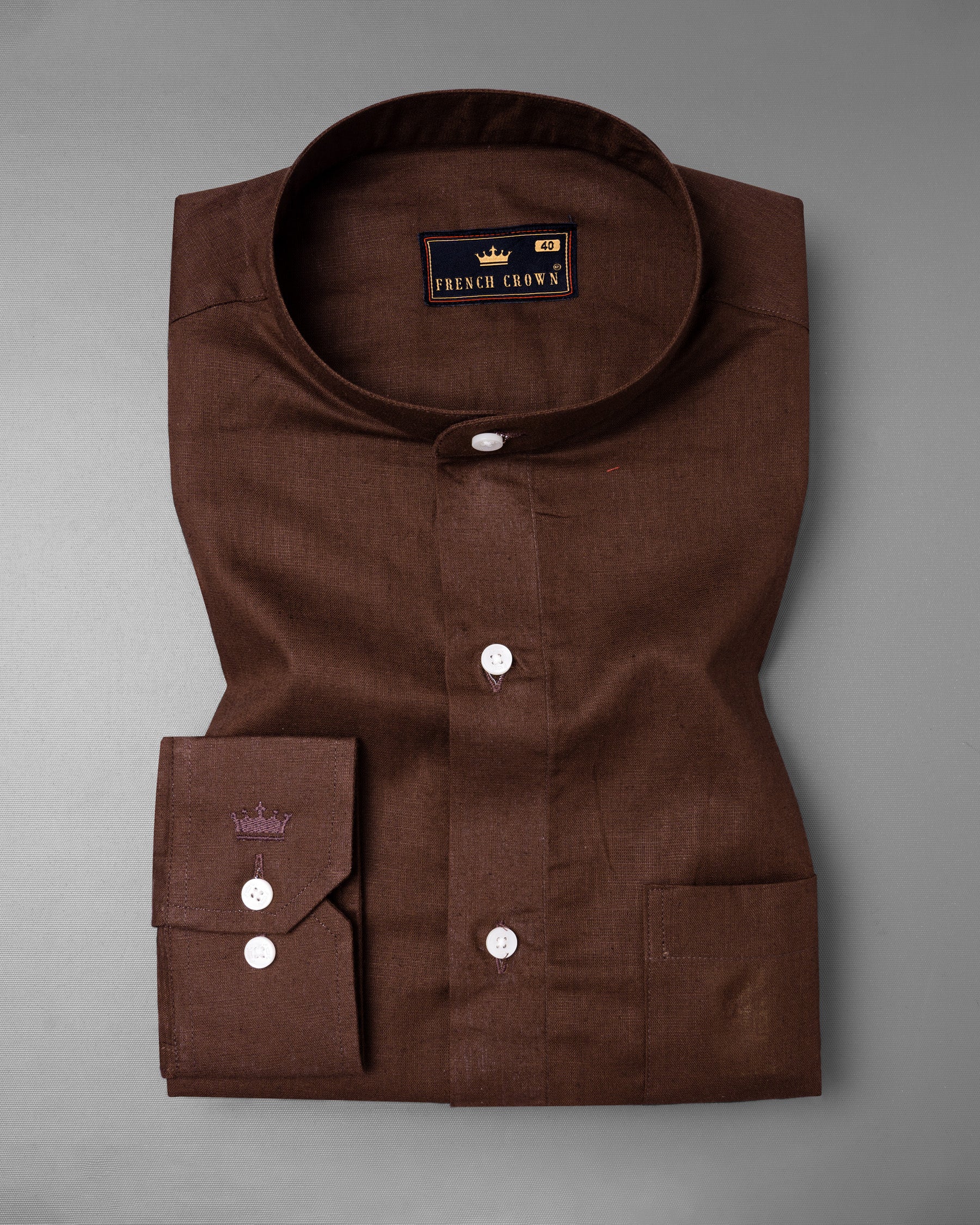 Congo Brown Luxurious Linen Shirt 5617-M-38, 5617-M-H-38, 5617-M-39, 5617-M-H-39, 5617-M-40, 5617-M-H-40, 5617-M-42, 5617-M-H-42, 5617-M-44, 5617-M-H-44, 5617-M-46, 5617-M-H-46, 5617-M-48, 5617-M-H-48, 5617-M-50, 5617-M-H-50, 5617-M-52, 5617-M-H-52