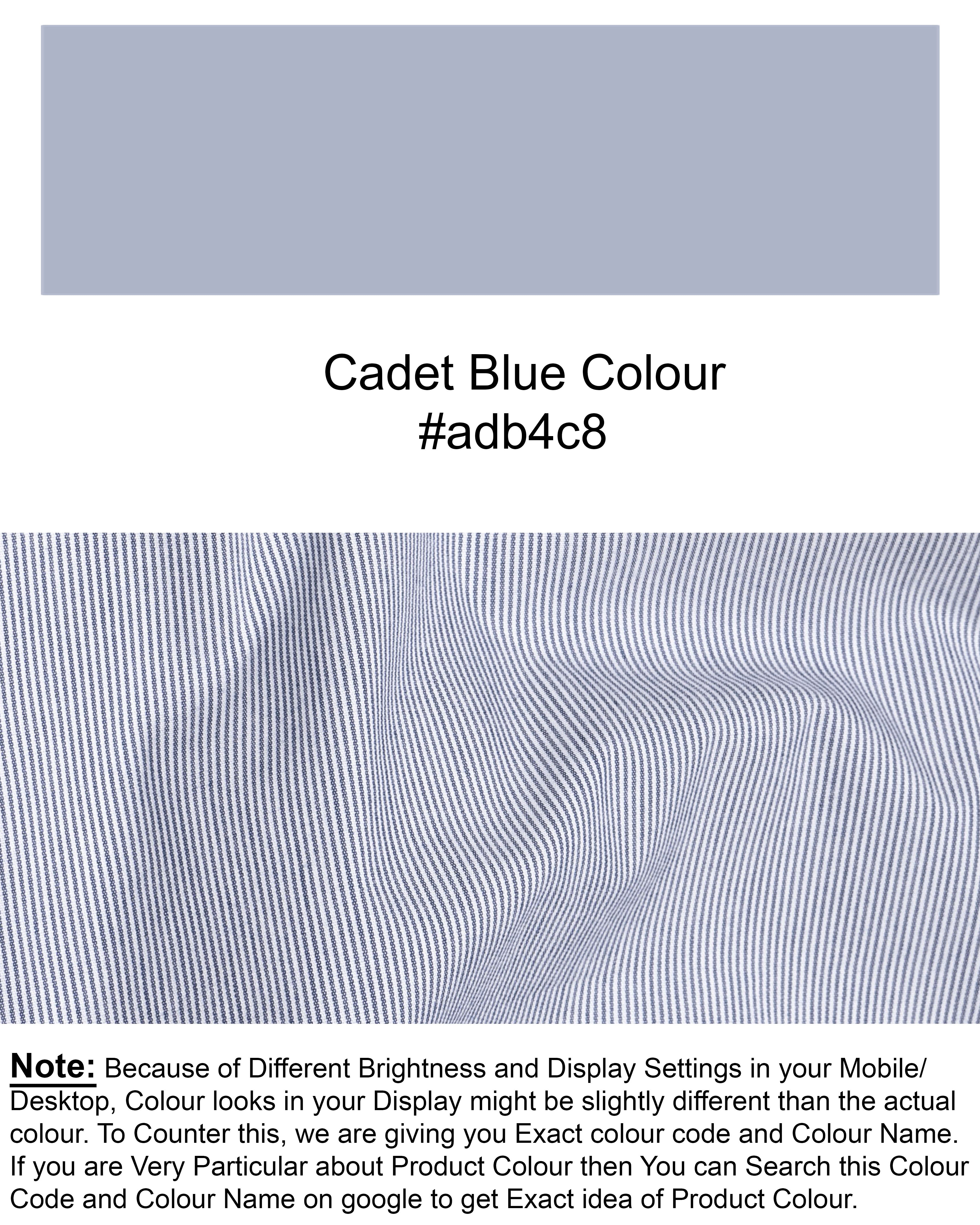 Cadet Blue Pin Striped Premium Cotton Shirt 5638-38, 5638-H-38, 5638-39, 5638-H-39, 5638-40, 5638-H-40, 5638-42, 5638-H-42, 5638-44, 5638-H-44, 5638-46, 5638-H-46, 5638-48, 5638-H-48, 5638-50, 5638-H-50, 5638-52, 5638-H-52