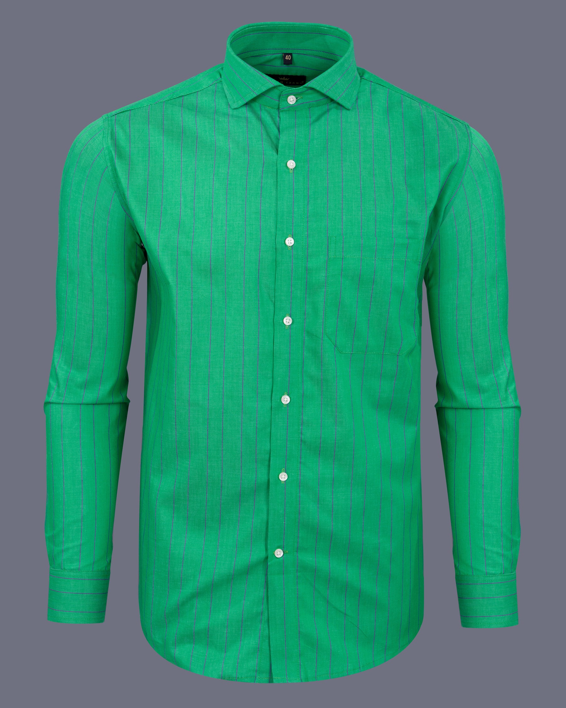 Jade Green with Bossanova Blue Striped Royal Oxford Shirt 5667-CA-38, 5667-CA-H-38, 5667-CA-39, 5667-CA-H-39, 5667-CA-40, 5667-CA-H-40, 5667-CA-42, 5667-CA-H-42, 5667-CA-44, 5667-CA-H-44, 5667-CA-46, 5667-CA-H-46, 5667-CA-48, 5667-CA-H-48, 5667-CA-50, 5667-CA-H-50, 5667-CA-52, 5667-CA-H-52