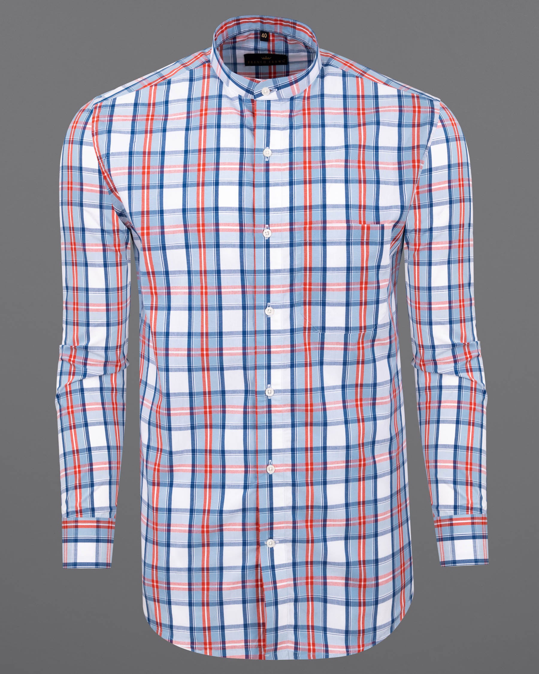 Cerulean with Polo Blue Plaid Premium Cotton Shirt 5690-M-38, 5690-M-H-38, 5690-M-39, 5690-M-H-39, 5690-M-40, 5690-M-H-40, 5690-M-42, 5690-M-H-42, 5690-M-44, 5690-M-H-44, 5690-M-46, 5690-M-H-46, 5690-M-48, 5690-M-H-48, 5690-M-50, 5690-M-H-50, 5690-M-52, 5690-M-H-52