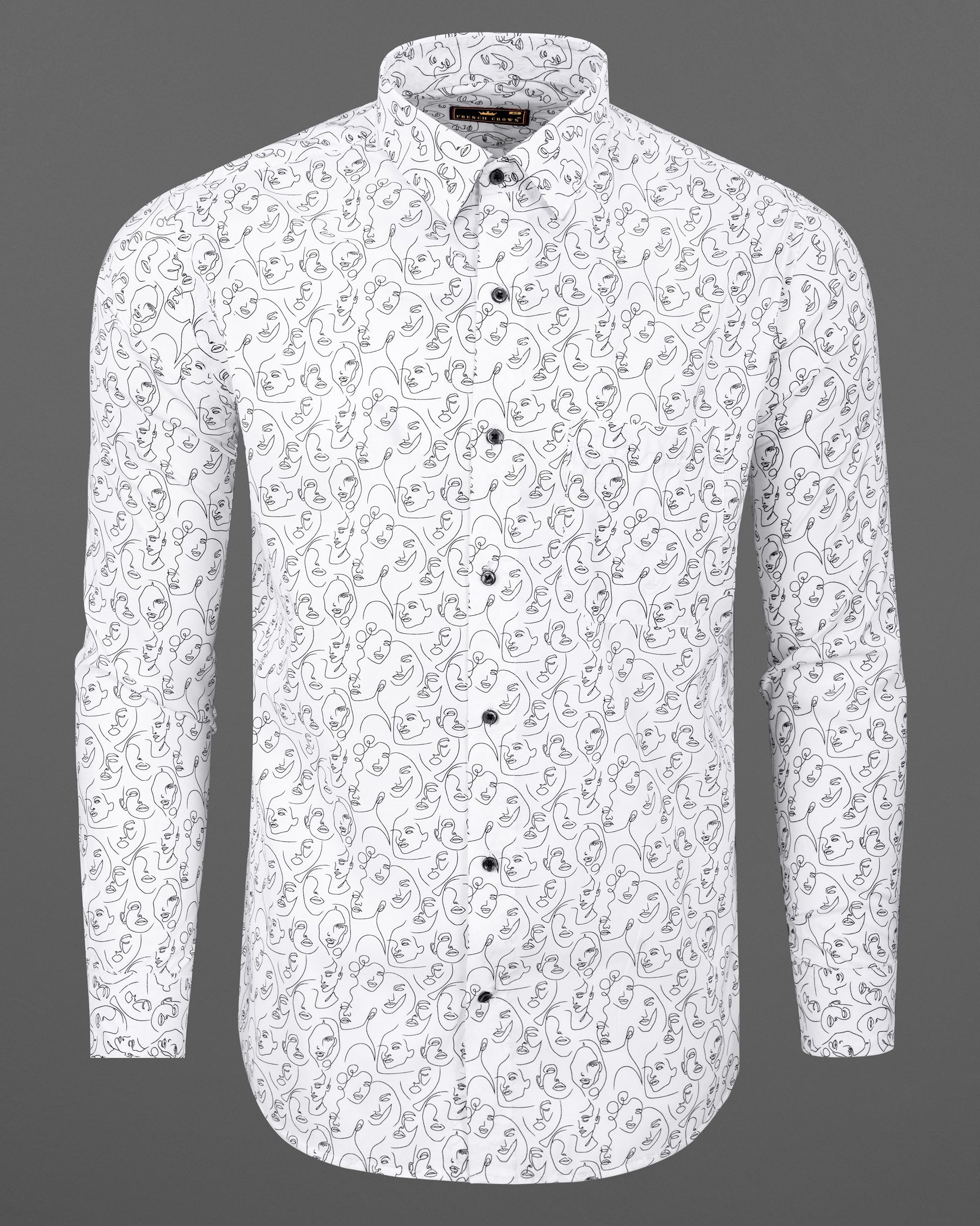 Bright White Face Printed Premium Cotton Shirt 5714-BLK-38, 5714-BLK-H-38, 5714-BLK-39, 5714-BLK-H-39, 5714-BLK-40, 5714-BLK-H-40, 5714-BLK-42, 5714-BLK-H-42, 5714-BLK-44, 5714-BLK-H-44, 5714-BLK-46, 5714-BLK-H-46, 5714-BLK-48, 5714-BLK-H-48, 5714-BLK-50, 5714-BLK-H-50, 5714-BLK-52, 5714-BLK-H-52