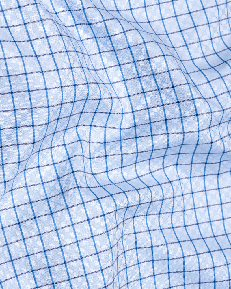 Tropical Blue with Curious Blue Plaid Dobby Textured Premium Giza Cotton Shirt 5742-BLK-38, 5742-BLK-H-38, 5742-BLK-39, 5742-BLK-H-39, 5742-BLK-40, 5742-BLK-H-40, 5742-BLK-42, 5742-BLK-H-42, 5742-BLK-44, 5742-BLK-H-44, 5742-BLK-46, 5742-BLK-H-46, 5742-BLK-48, 5742-BLK-H-48, 5742-BLK-50, 5742-BLK-H-50, 5742-BLK-52, 5742-BLK-H-52