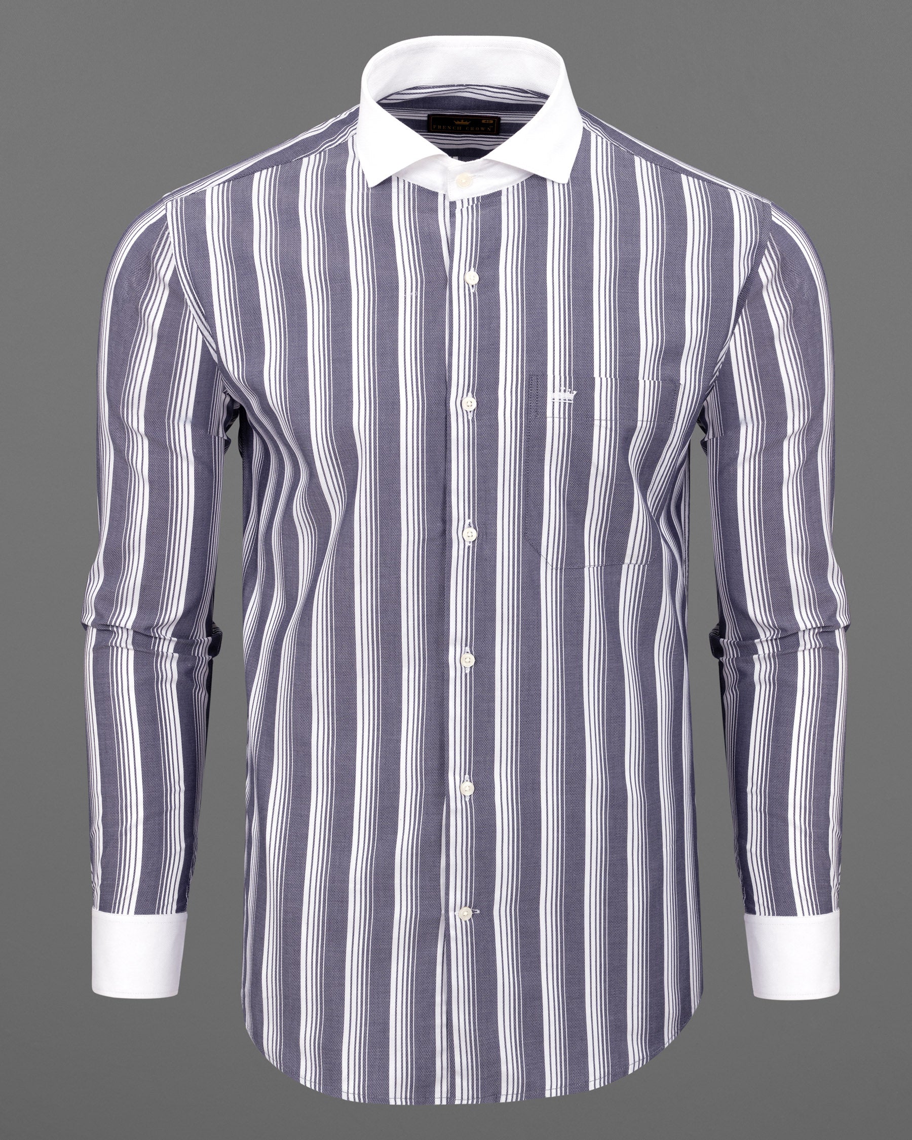 Dolphin Grey Striped with White Collar Dobby Premium Giza Cotton Shirt 5743-CA-WCC-38, 5743-CA-WCC-H-38, 5743-CA-WCC-39, 5743-CA-WCC-H-39, 5743-CA-WCC-40, 5743-CA-WCC-H-40, 5743-CA-WCC-42, 5743-CA-WCC-H-42, 5743-CA-WCC-44, 5743-CA-WCC-H-44, 5743-CA-WCC-46, 5743-CA-WCC-H-46, 5743-CA-WCC-48, 5743-CA-WCC-H-48, 5743-CA-WCC-50, 5743-CA-WCC-H-50, 5743-CA-WCC-52, 5743-CA-WCC-H-52