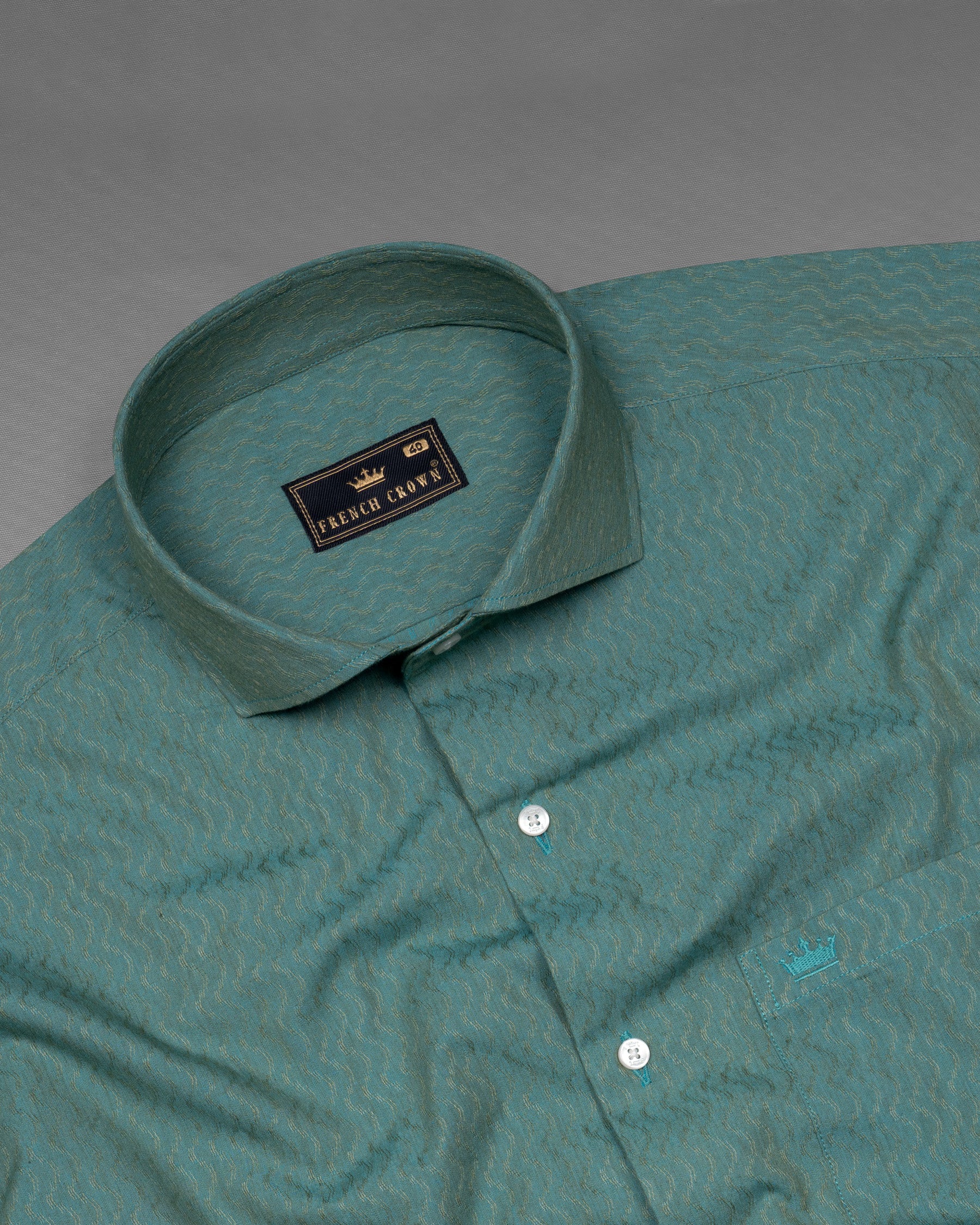 William Green Jacquard Textured Premium Giza Cotton Shirt 5756-CA-38, 5756-CA-H-38, 5756-CA-39, 5756-CA-H-39, 5756-CA-40, 5756-CA-H-40, 5756-CA-42, 5756-CA-H-42, 5756-CA-44, 5756-CA-H-44, 5756-CA-46, 5756-CA-H-46, 5756-CA-48, 5756-CA-H-48, 5756-CA-50, 5756-CA-H-50, 5756-CA-52, 5756-CA-H-52