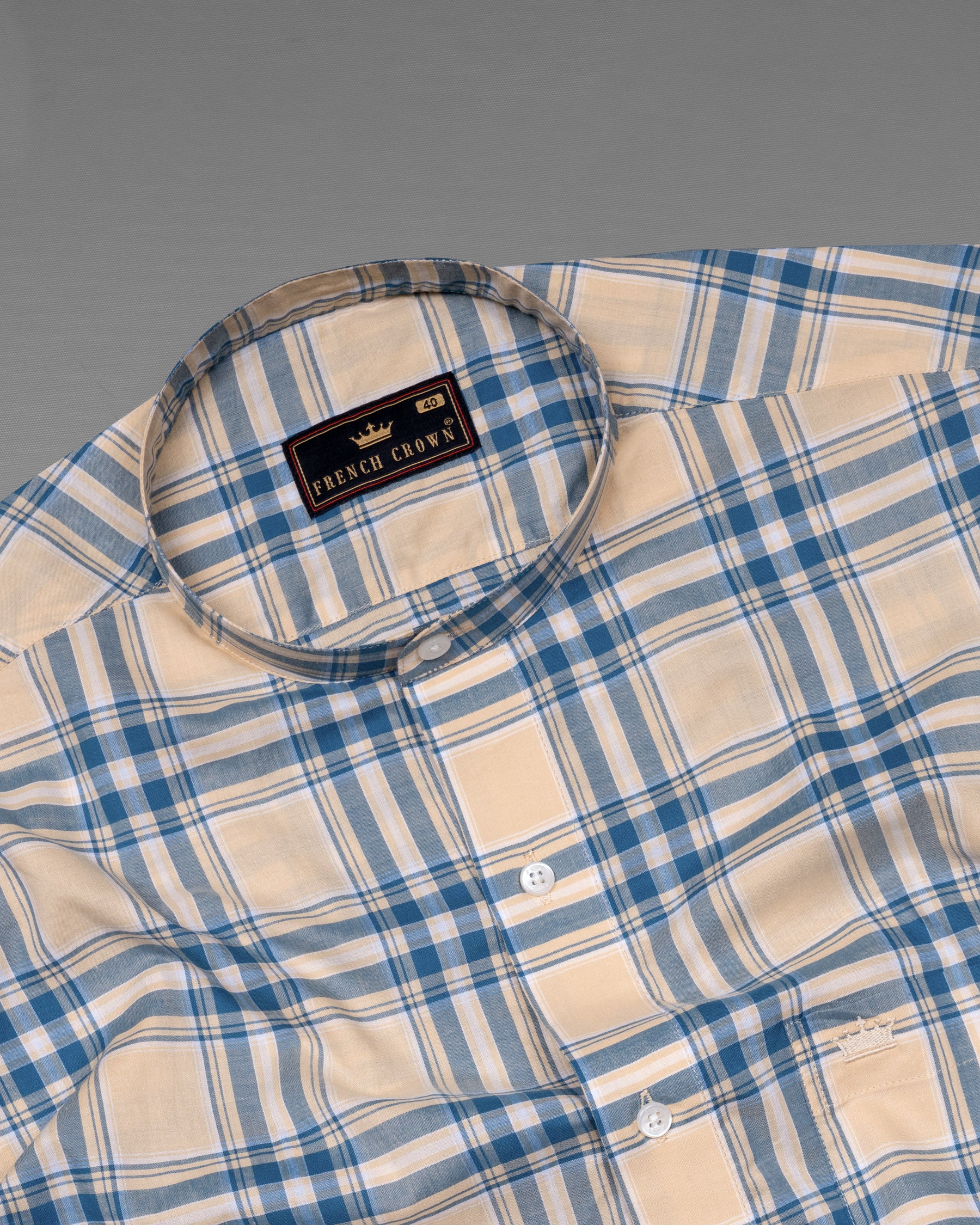 Zinnwaldite Brown and Bali Hai Blue Plaid Premium Cotton Shirt 5765-M-38, 5765-M-H-38, 5765-M-39, 5765-M-H-39, 5765-M-40, 5765-M-H-40, 5765-M-42, 5765-M-H-42, 5765-M-44, 5765-M-H-44, 5765-M-46, 5765-M-H-46, 5765-M-48, 5765-M-H-48, 5765-M-50, 5765-M-H-50, 5765-M-52, 5765-M-H-52