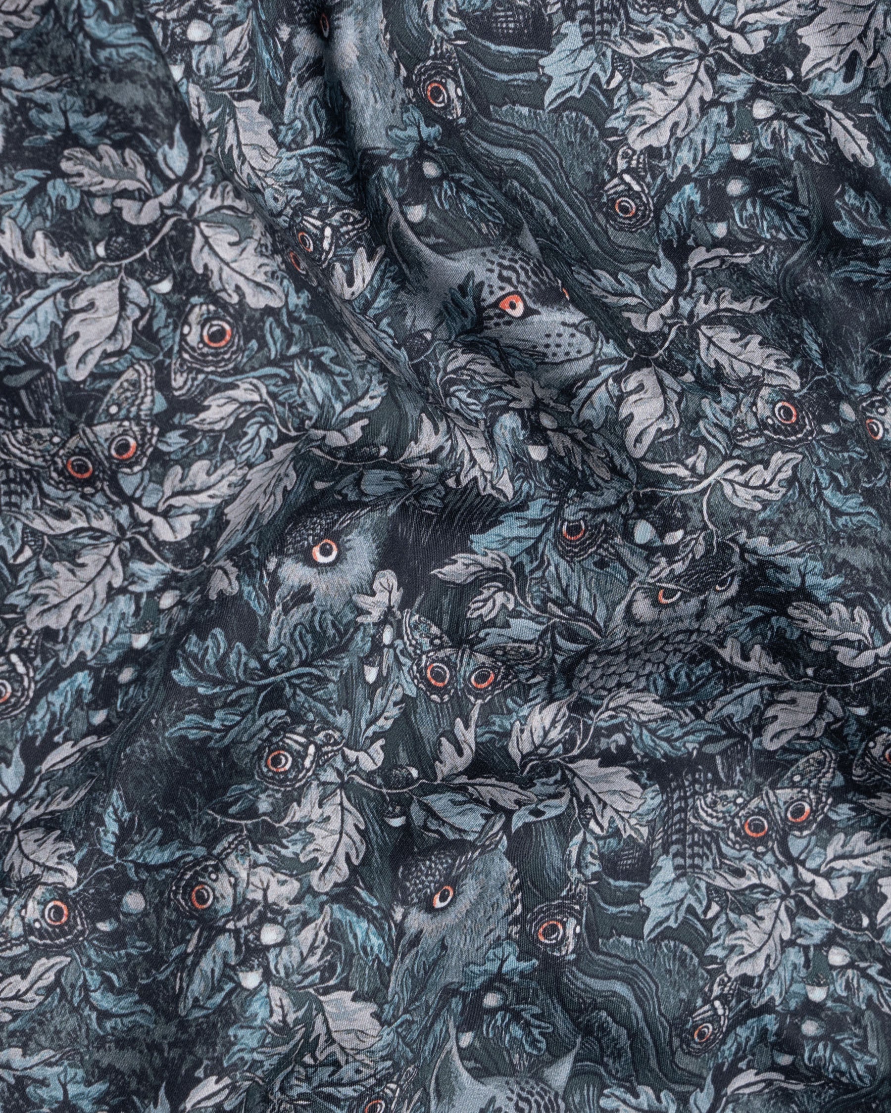 Storm Grey Owl Printed Super Soft Premium Cotton Shirt 5772-BLK-38, 5772-BLK-H-38, 5772-BLK-39, 5772-BLK-H-39, 5772-BLK-40, 5772-BLK-H-40, 5772-BLK-42, 5772-BLK-H-42, 5772-BLK-44, 5772-BLK-H-44, 5772-BLK-46, 5772-BLK-H-46, 5772-BLK-48, 5772-BLK-H-48, 5772-BLK-50, 5772-BLK-H-50, 5772-BLK-52, 5772-BLK-H-52