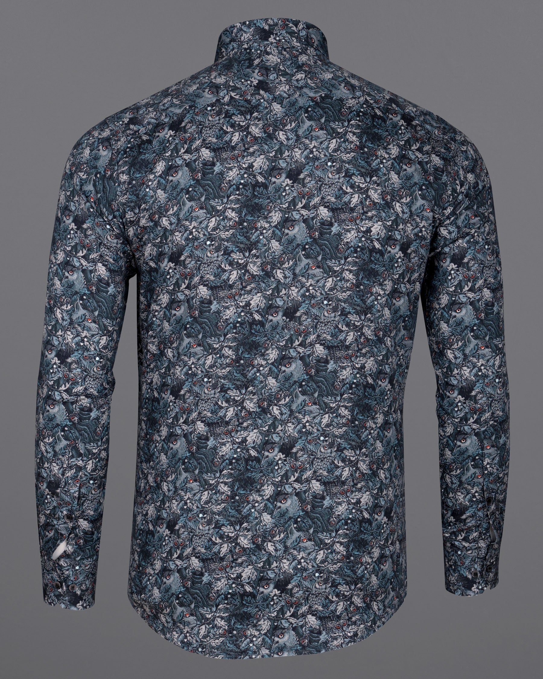 Storm Grey Owl Printed Super Soft Premium Cotton Shirt 5772-BLK-38, 5772-BLK-H-38, 5772-BLK-39, 5772-BLK-H-39, 5772-BLK-40, 5772-BLK-H-40, 5772-BLK-42, 5772-BLK-H-42, 5772-BLK-44, 5772-BLK-H-44, 5772-BLK-46, 5772-BLK-H-46, 5772-BLK-48, 5772-BLK-H-48, 5772-BLK-50, 5772-BLK-H-50, 5772-BLK-52, 5772-BLK-H-52