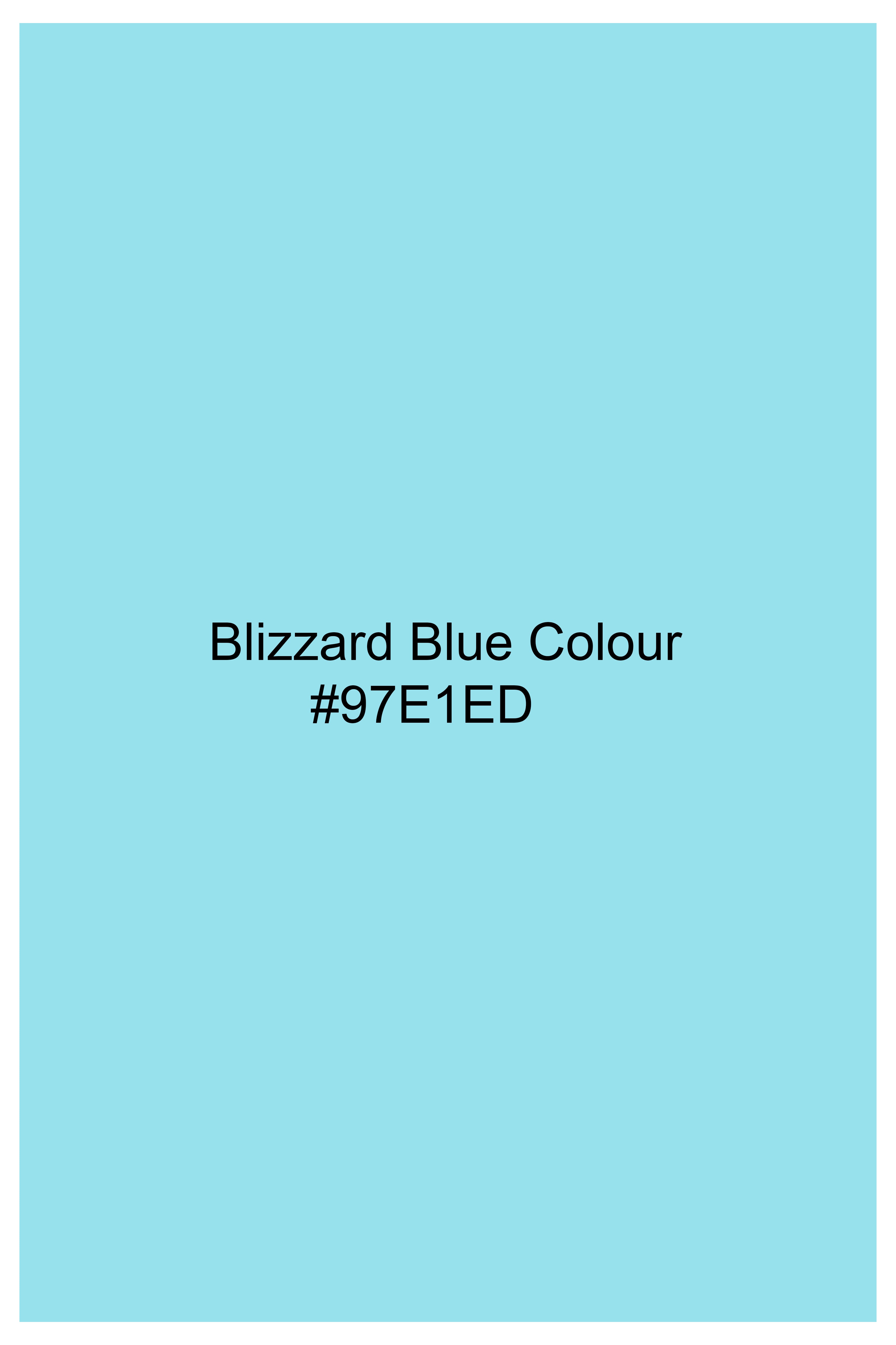 Blizzard Blue Hand Painted Luxurious Linen Kurta Shirt