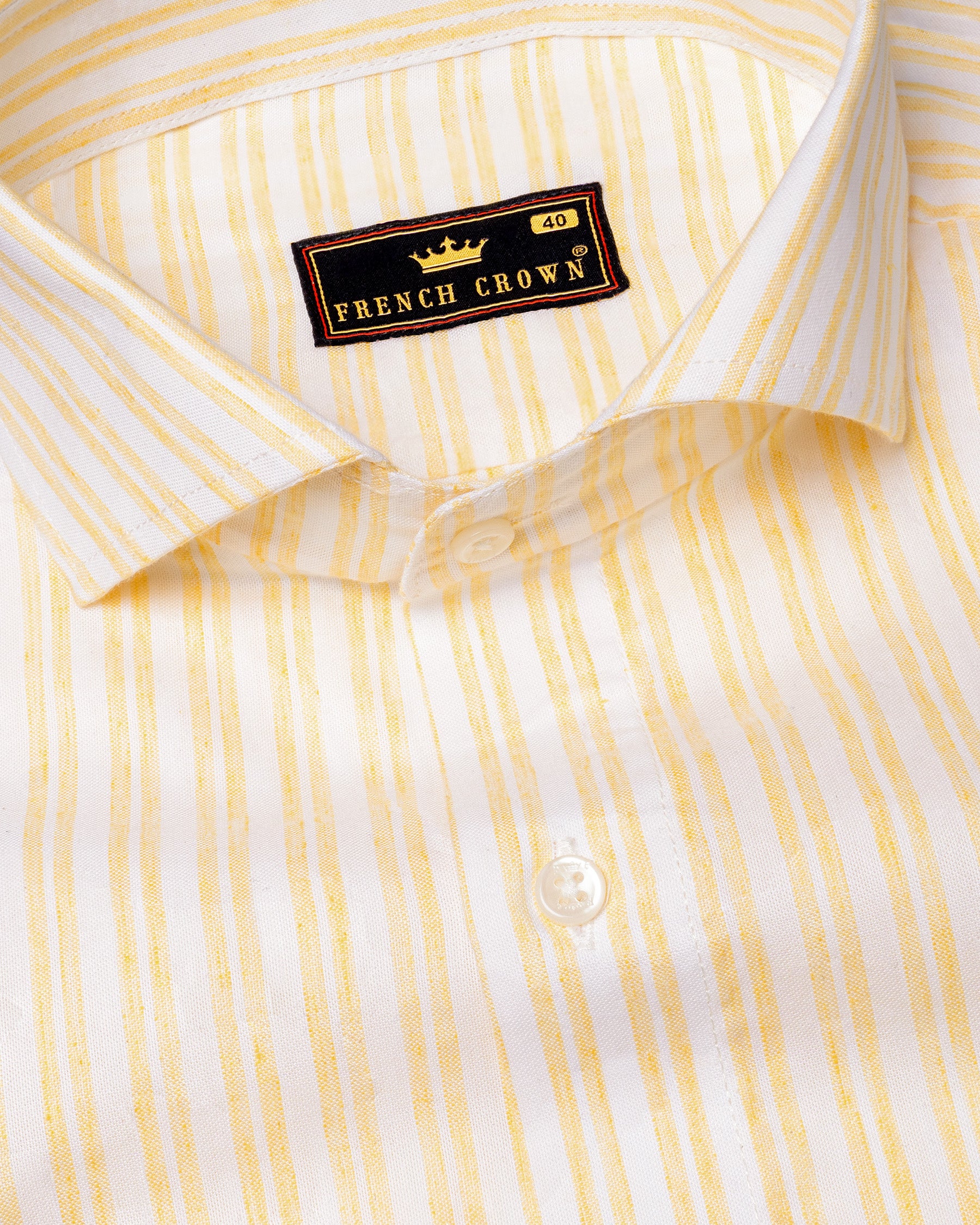 Bright White with Buff Yellow Striped Royal Oxford Shirt 5817-CA-38, 5817-CA-H-38, 5817-CA-39, 5817-CA-H-39, 5817-CA-40, 5817-CA-H-40, 5817-CA-42, 5817-CA-H-42, 5817-CA-44, 5817-CA-H-44, 5817-CA-46, 5817-CA-H-46, 5817-CA-48, 5817-CA-H-48, 5817-CA-50, 5817-CA-H-50, 5817-CA-52, 5817-CA-H-52