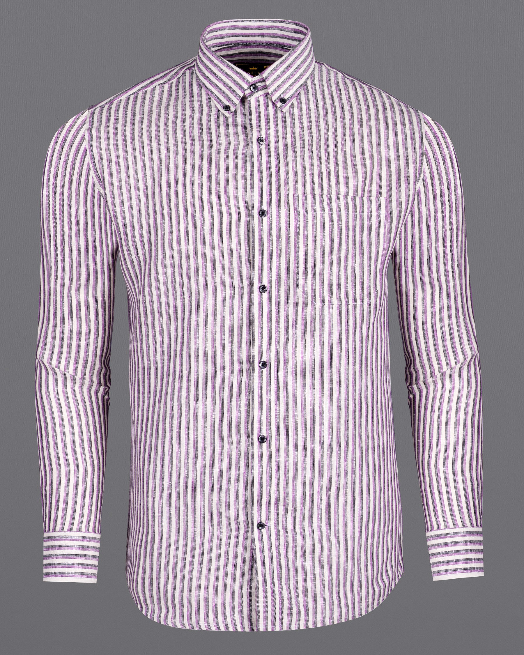 Jade Black with Purple and white Striped Luxurious Linen Shirt 5824-BD-BLK-38, 5824-BD-BLK-H-38, 5824-BD-BLK-39, 5824-BD-BLK-H-39, 5824-BD-BLK-40, 5824-BD-BLK-H-40, 5824-BD-BLK-42, 5824-BD-BLK-H-42, 5824-BD-BLK-44, 5824-BD-BLK-H-44, 5824-BD-BLK-46, 5824-BD-BLK-H-46, 5824-BD-BLK-48, 5824-BD-BLK-H-48, 5824-BD-BLK-50, 5824-BD-BLK-H-50, 5824-BD-BLK-52, 5824-BD-BLK-H-52