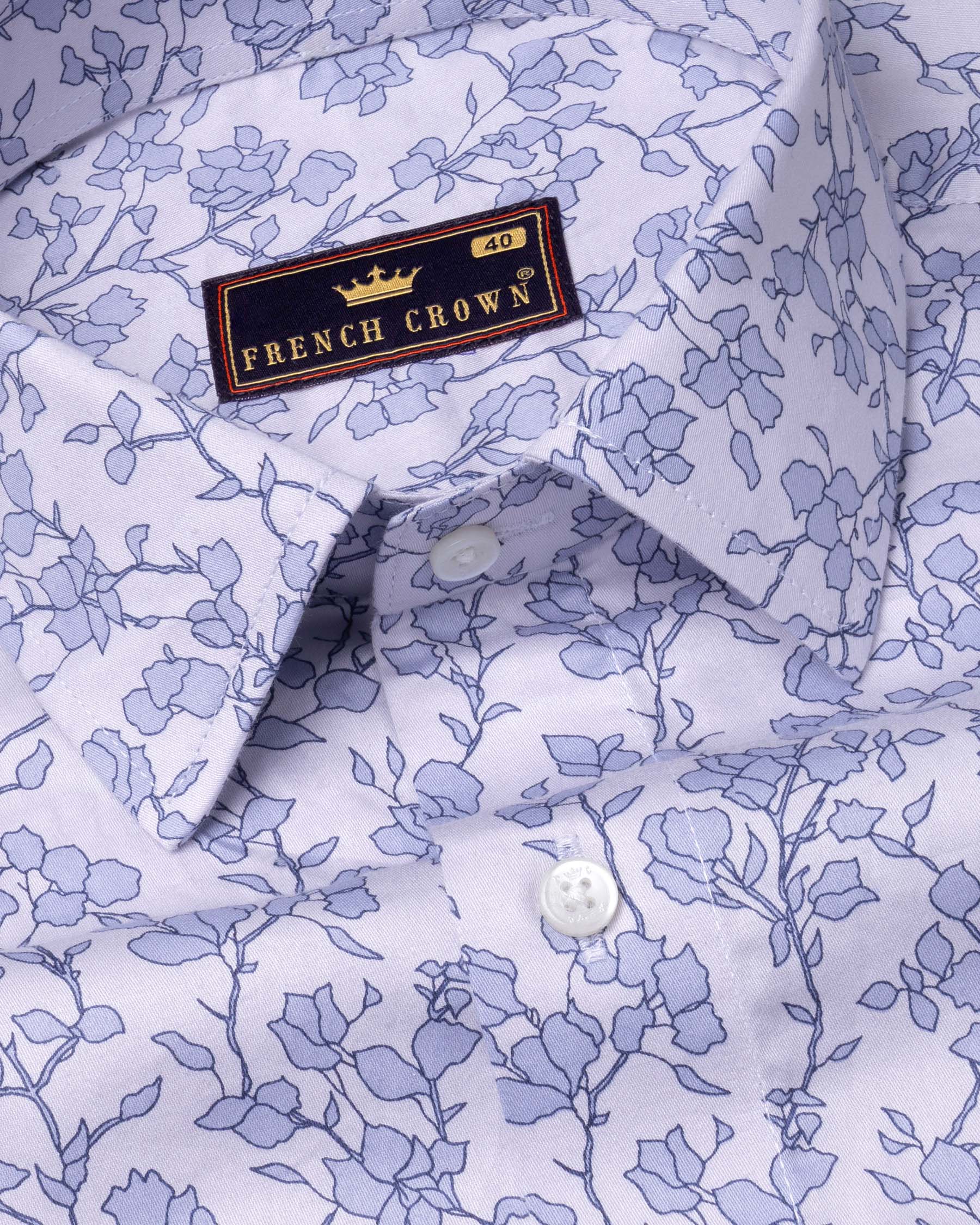 Blue Chalk Floral Printed Super Soft Premium Cotton Shirt 5831-38, 5831-H-38, 5831-39, 5831-H-39, 5831-40, 5831-H-40, 5831-42, 5831-H-42, 5831-44, 5831-H-44, 5831-46, 5831-H-46, 5831-48, 5831-H-48, 5831-50, 5831-H-50, 5831-52, 5831-H-52