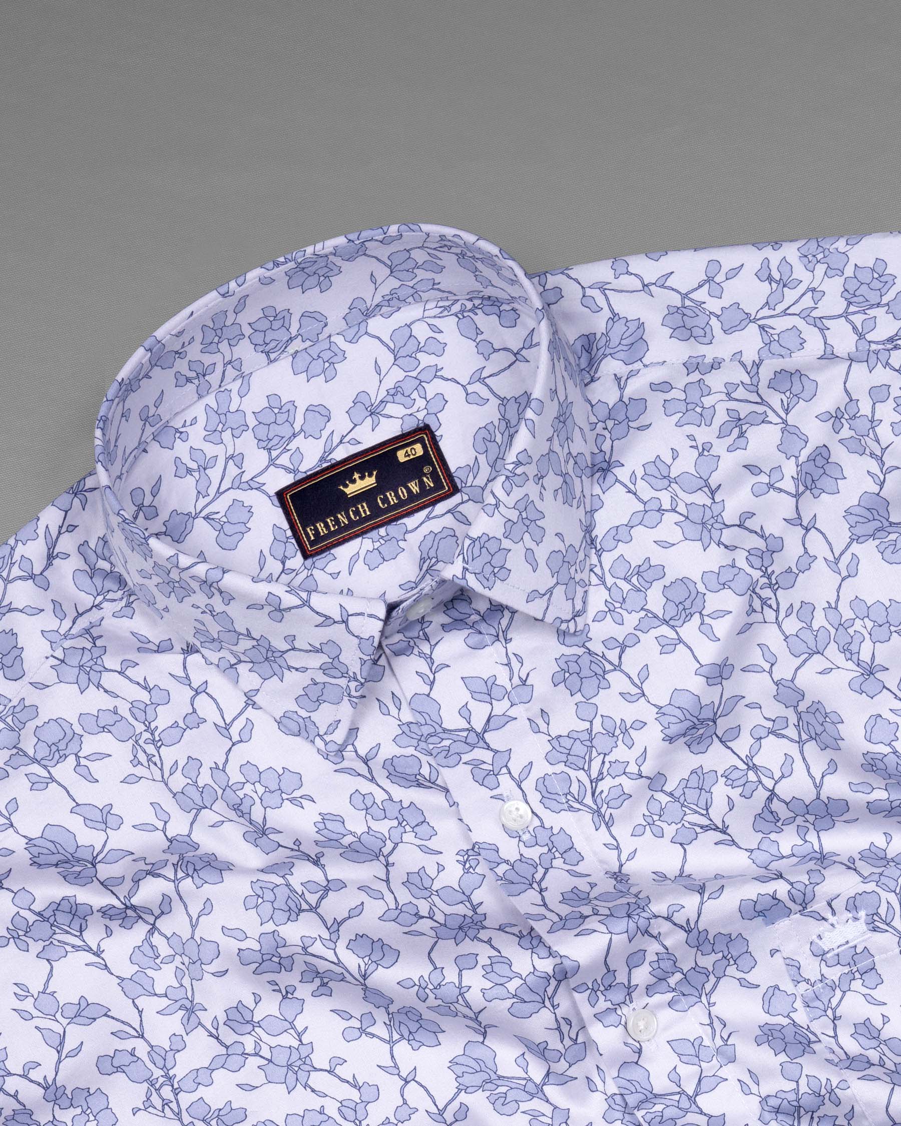 Blue Chalk Floral Printed Super Soft Premium Cotton Shirt 5831-38, 5831-H-38, 5831-39, 5831-H-39, 5831-40, 5831-H-40, 5831-42, 5831-H-42, 5831-44, 5831-H-44, 5831-46, 5831-H-46, 5831-48, 5831-H-48, 5831-50, 5831-H-50, 5831-52, 5831-H-52