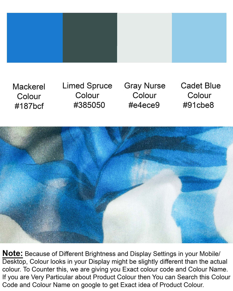 Mackerel Blue Floral Printed Premium Cotton Kurta Shirt 5854-KS-38, 5854-KS-H-38, 5854-KS-39, 5854-KS-H-39, 5854-KS-40, 5854-KS-H-40, 5854-KS-42, 5854-KS-H-42, 5854-KS-44, 5854-KS-H-44, 5854-KS-46, 5854-KS-H-46, 5854-KS-48, 5854-KS-H-48, 5854-KS-50, 5854-KS-H-50, 5854-KS-52, 5854-KS-H-52