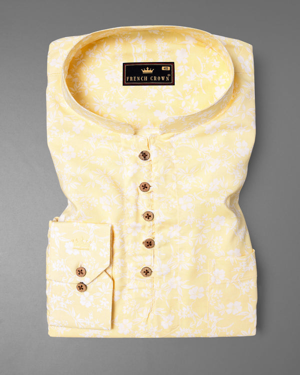Astra Yellow Floral Printed Premium Tencel Shirt 5856-KS-38, 5856-KS-H-38, 5856-KS-39, 5856-KS-H-39, 5856-KS-40, 5856-KS-H-40, 5856-KS-42, 5856-KS-H-42, 5856-KS-44, 5856-KS-H-44, 5856-KS-46, 5856-KS-H-46, 5856-KS-48, 5856-KS-H-48, 5856-KS-50, 5856-KS-H-50, 5856-KS-52, 5856-KS-H-52