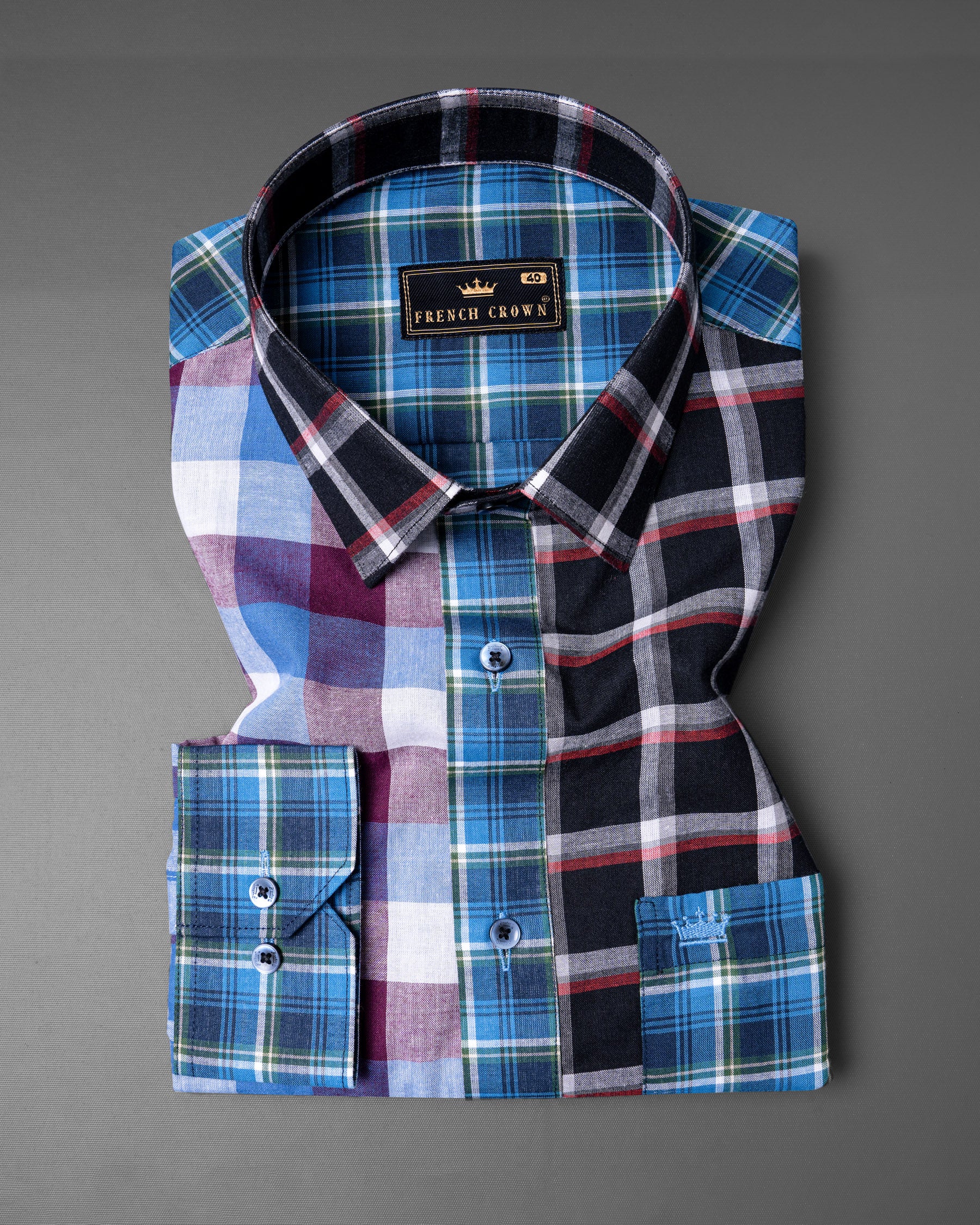 Multicolor Mix Plaid Premium Cotton Desigmer Shirt 5870-BLE-P70-38, 5870-BLE-P70-H-38, 5870-BLE-P70-39, 5870-BLE-P70-H-39, 5870-BLE-P70-40, 5870-BLE-P70-H-40, 5870-BLE-P70-42, 5870-BLE-P70-H-42, 5870-BLE-P70-44, 5870-BLE-P70-H-44, 5870-BLE-P70-46, 5870-BLE-P70-H-46, 5870-BLE-P70-48, 5870-BLE-P70-H-48, 5870-BLE-P70-50, 5870-BLE-P70-H-50, 5870-BLE-P70-52, 5870-BLE-P70-H-52