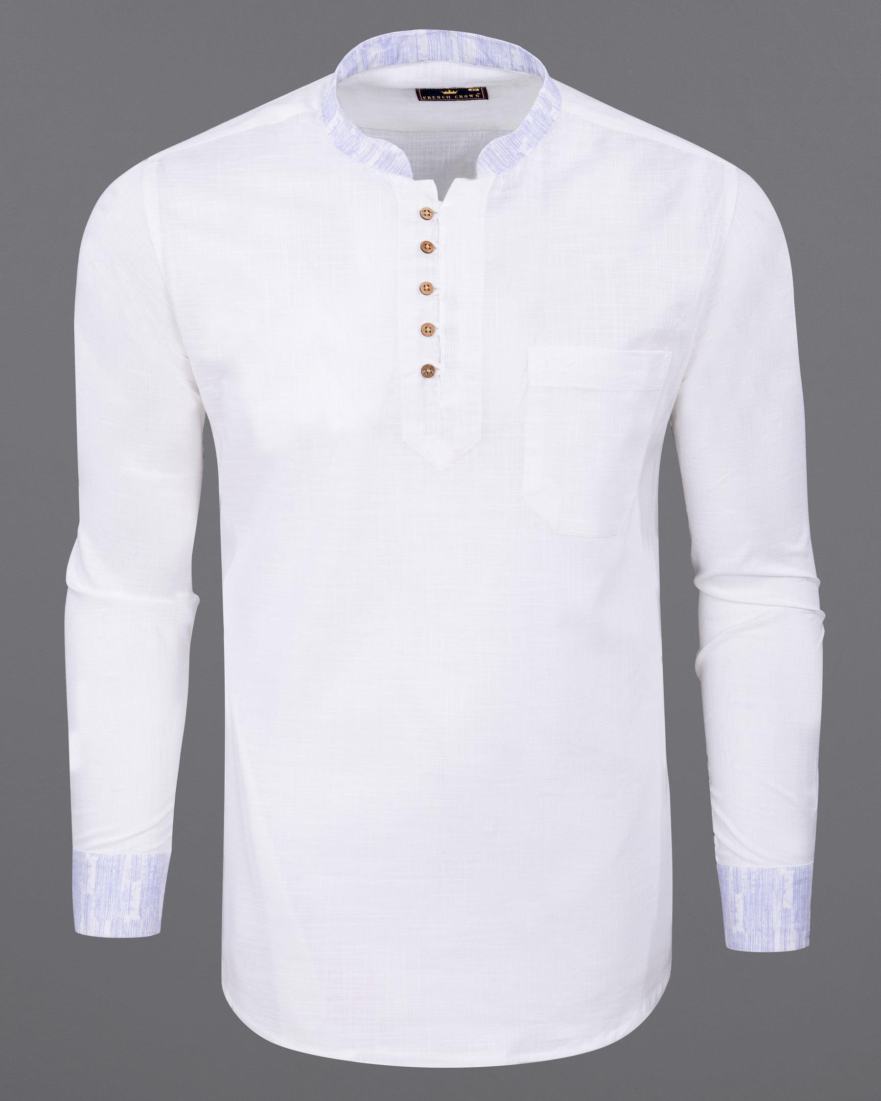 White with lilac cuff-collar Luxurious Linen Kurta Shirt 5877-KS-38, 5877-KS-H-38, 5877-KS-39, 5877-KS-H-39, 5877-KS-40, 5877-KS-H-40, 5877-KS-42, 5877-KS-H-42, 5877-KS-44, 5877-KS-H-44, 5877-KS-46, 5877-KS-H-46, 5877-KS-48, 5877-KS-H-48, 5877-KS-50, 5877-KS-H-50, 5877-KS-52, 5877-KS-H-52