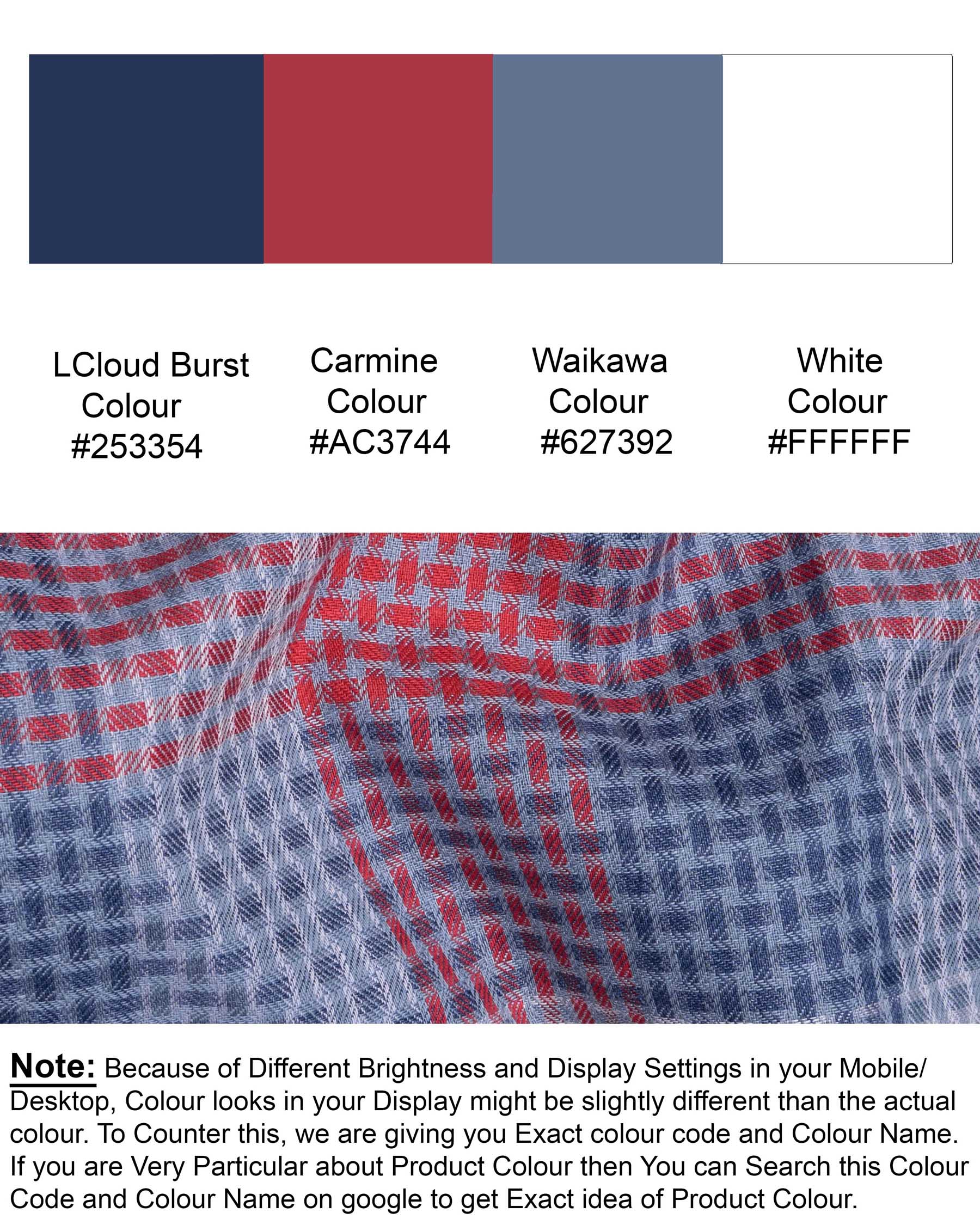 Cloud Burst Blue and Carmine Red Twill Plaid Premium Cotton Shirt 5895-MN-38, 5895-MN-H-38, 5895-MN-39, 5895-MN-H-39, 5895-MN-40, 5895-MN-H-40, 5895-MN-42, 5895-MN-H-42, 5895-MN-44, 5895-MN-H-44, 5895-MN-46, 5895-MN-H-46, 5895-MN-48, 5895-MN-H-48, 5895-MN-50, 5895-MN-H-50, 5895-MN-52, 5895-MN-H-52