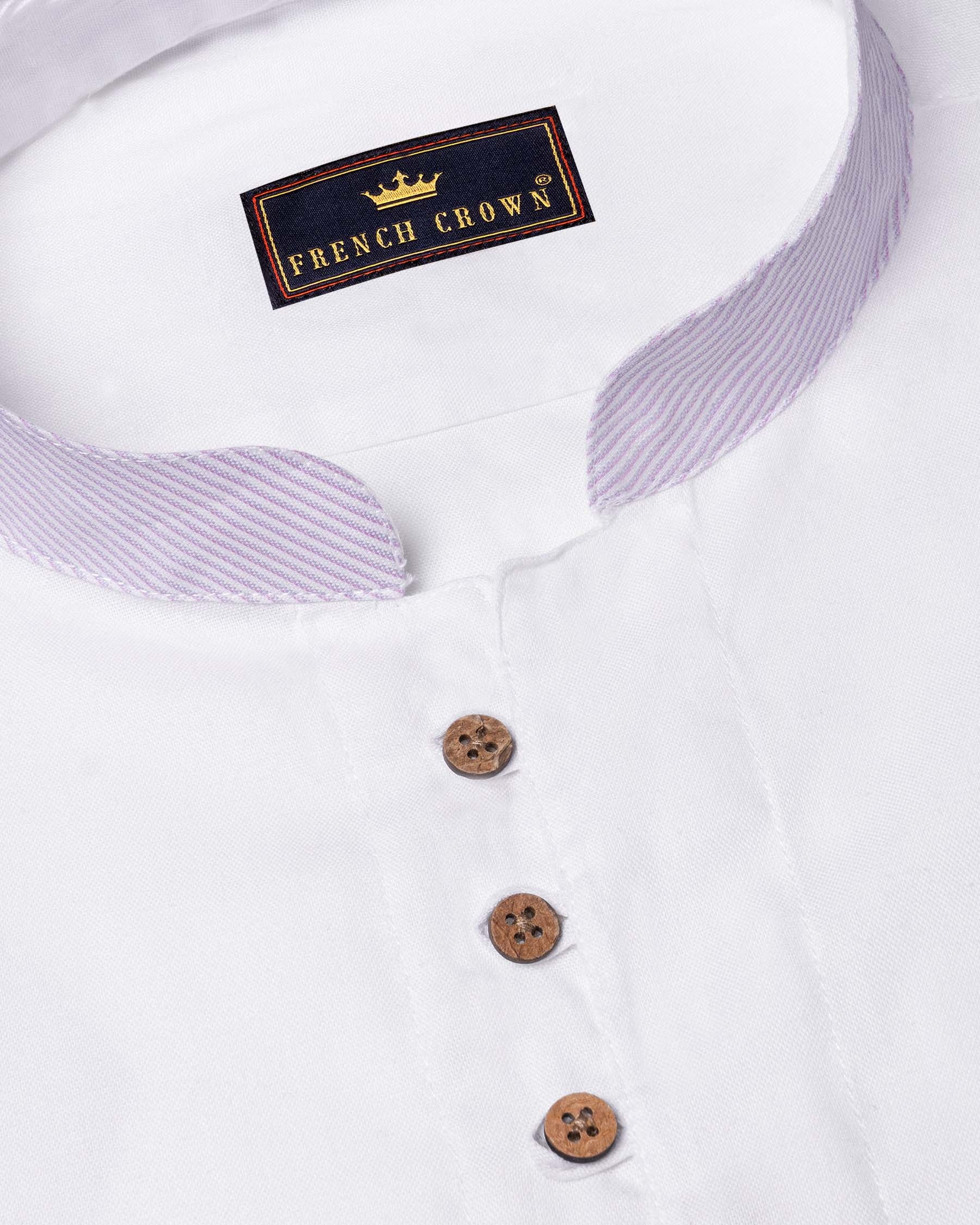 Bright White with lilac Cuff-Collar Royal Oxford Kurta Shirt 5896-KS-38, 5896-KS-H-38, 5896-KS-39, 5896-KS-H-39, 5896-KS-40, 5896-KS-H-40, 5896-KS-42, 5896-KS-H-42, 5896-KS-44, 5896-KS-H-44, 5896-KS-46, 5896-KS-H-46, 5896-KS-48, 5896-KS-H-48, 5896-KS-50, 5896-KS-H-50, 5896-KS-52, 5896-KS-H-52